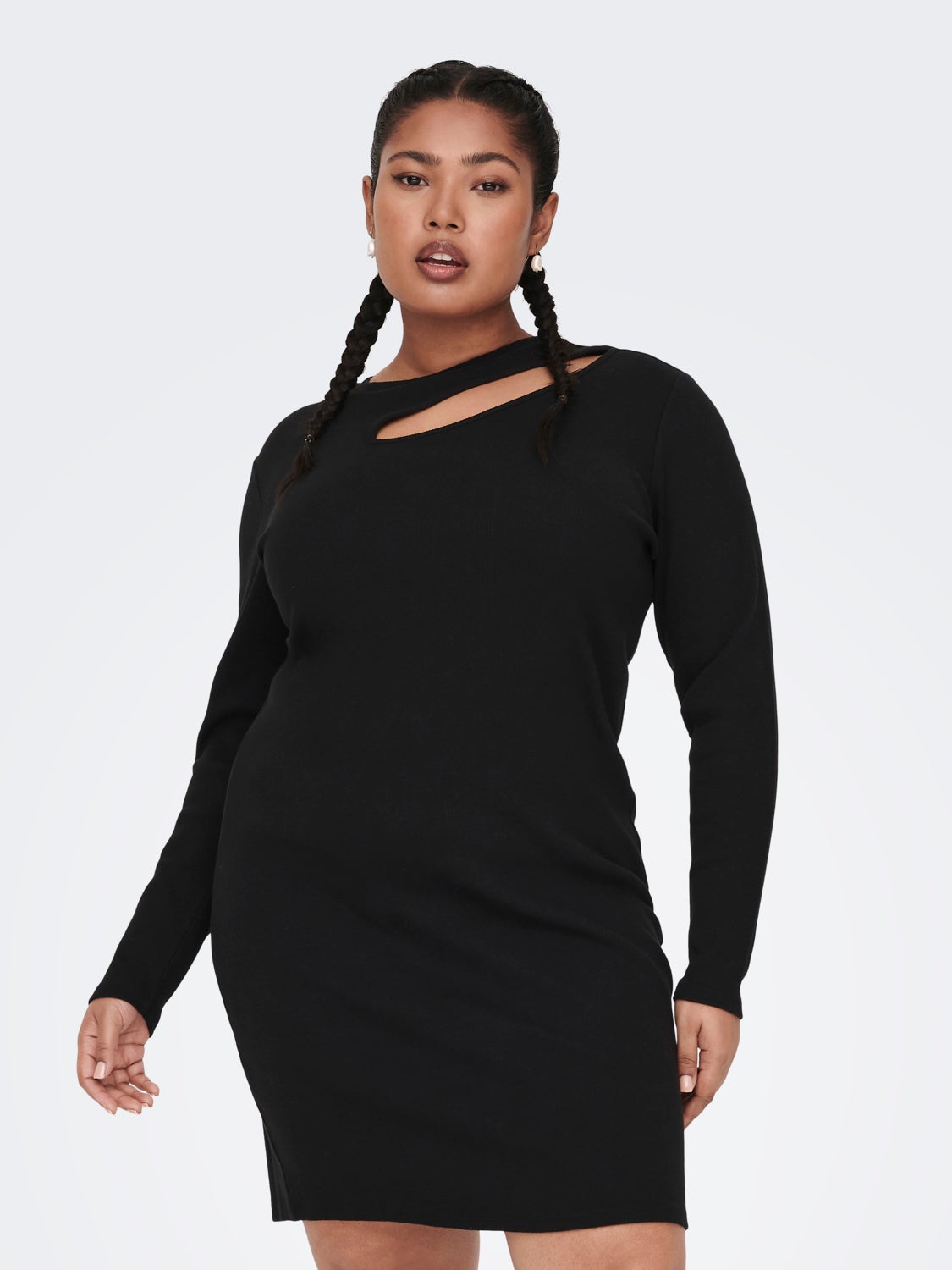 Curvy cut-out detail dress