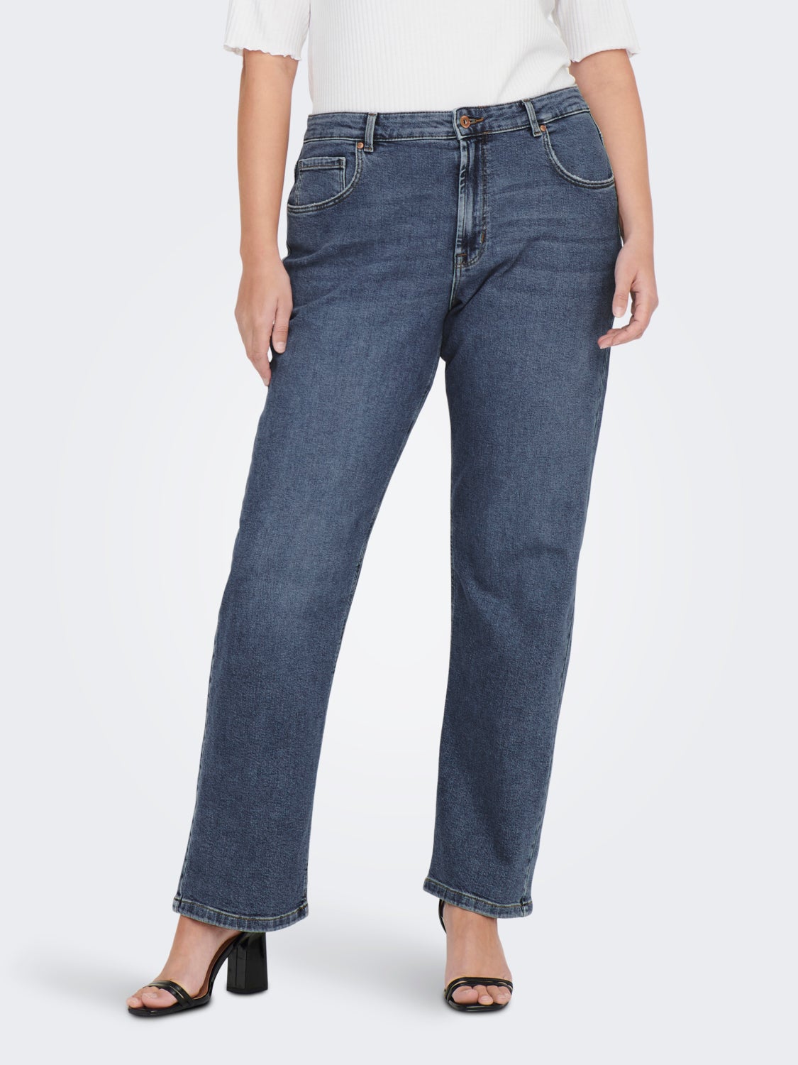 Curvy CARMegani life wide high waisted jeans