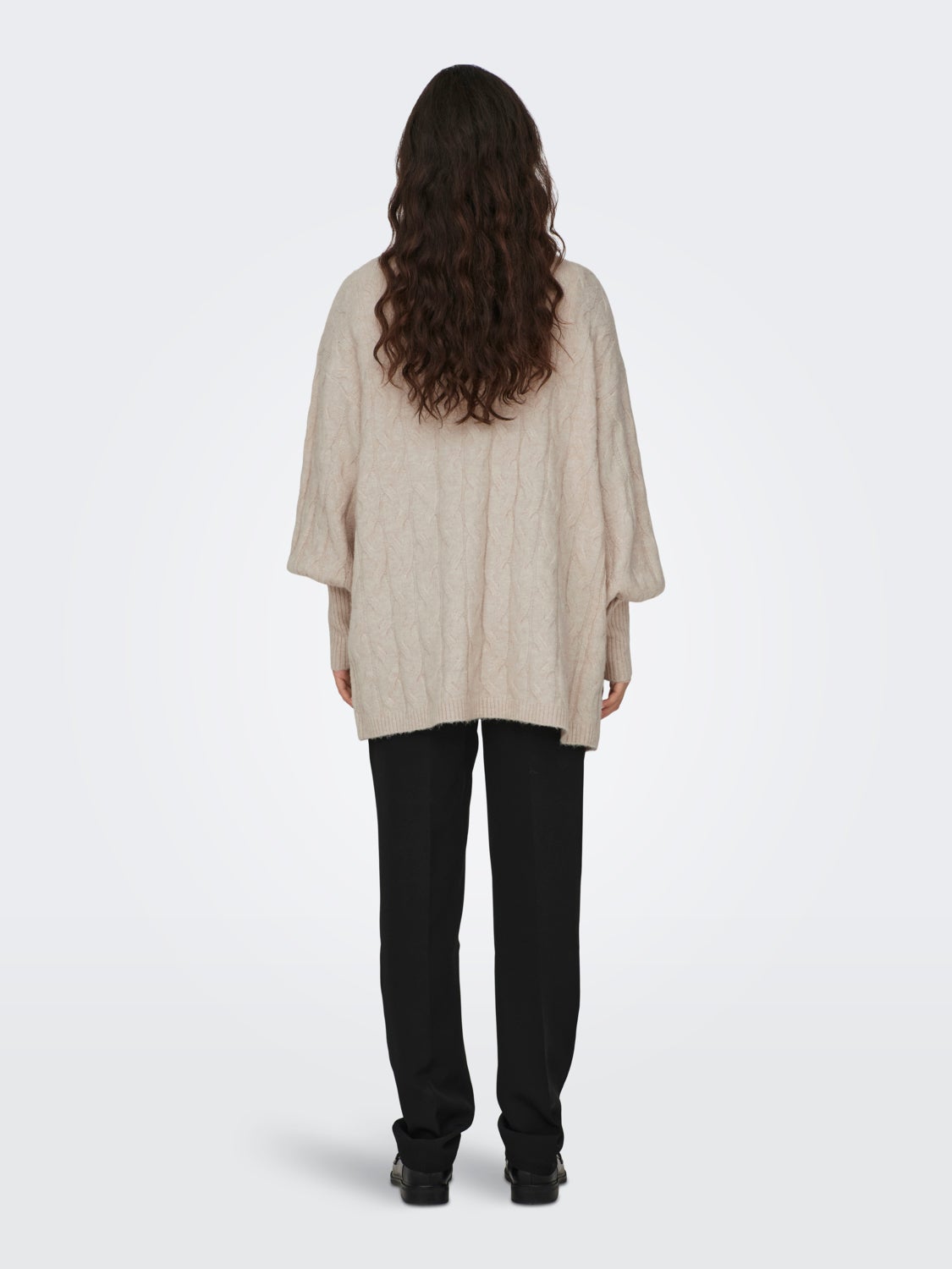 V-Neck High cuffs Balloon sleeves Knit Cardigan