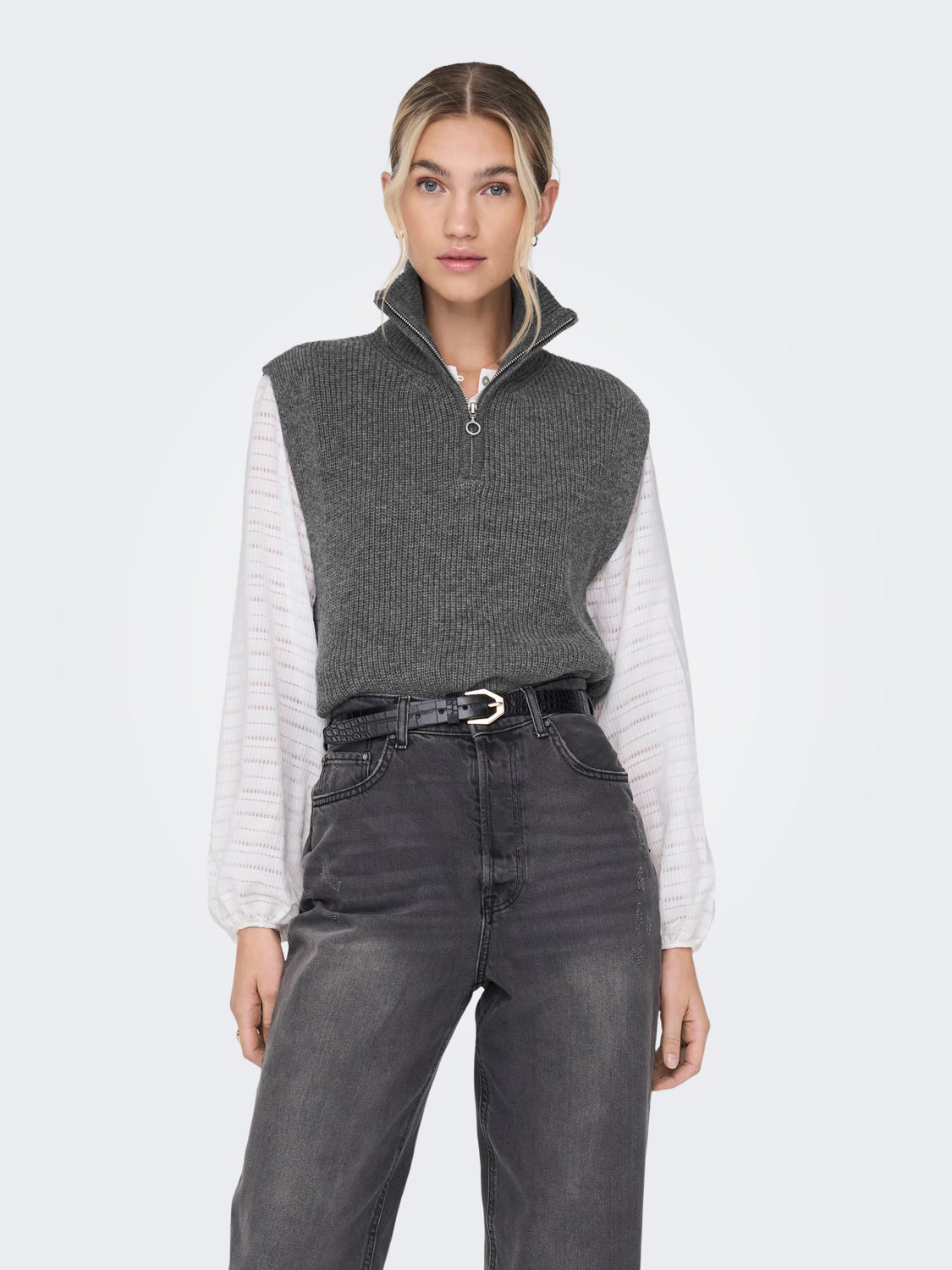 Knitted high neck Waistcoat