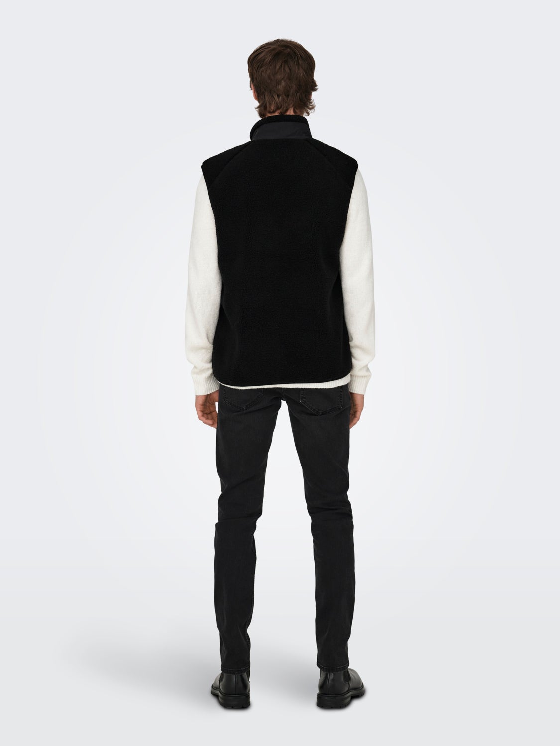 high-neck gilet