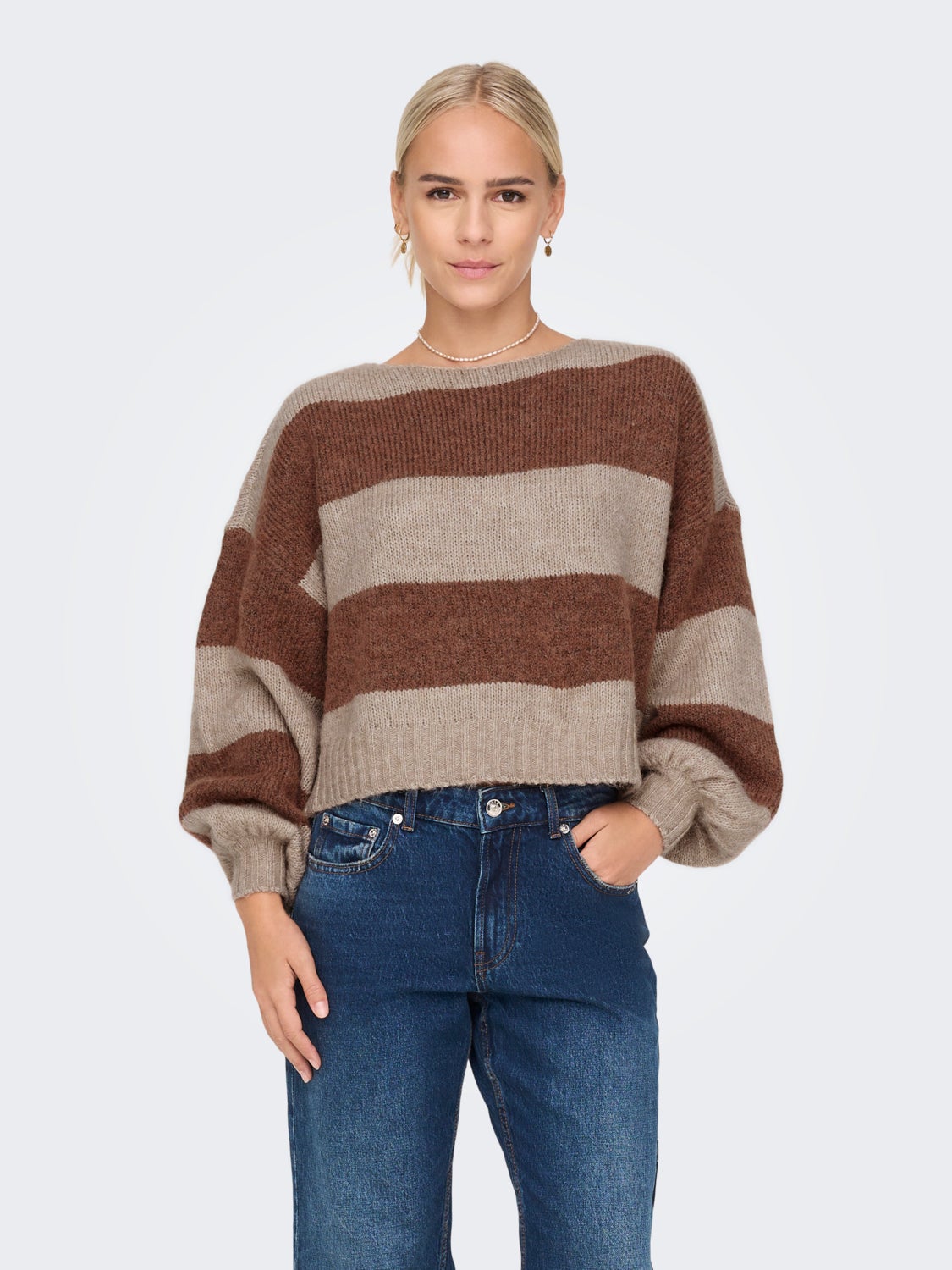 striped knitted pullover