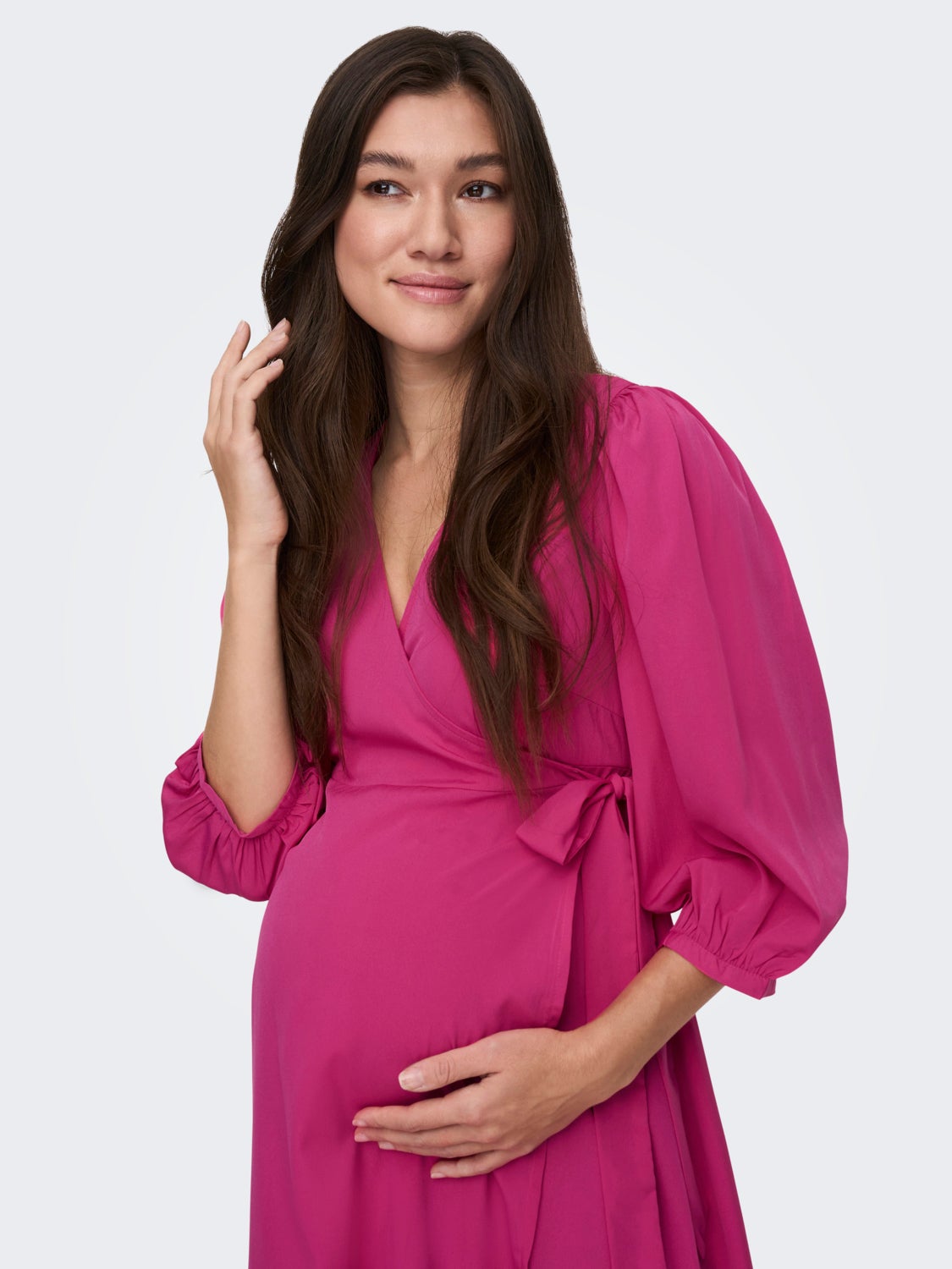 Mama midi wrap dress