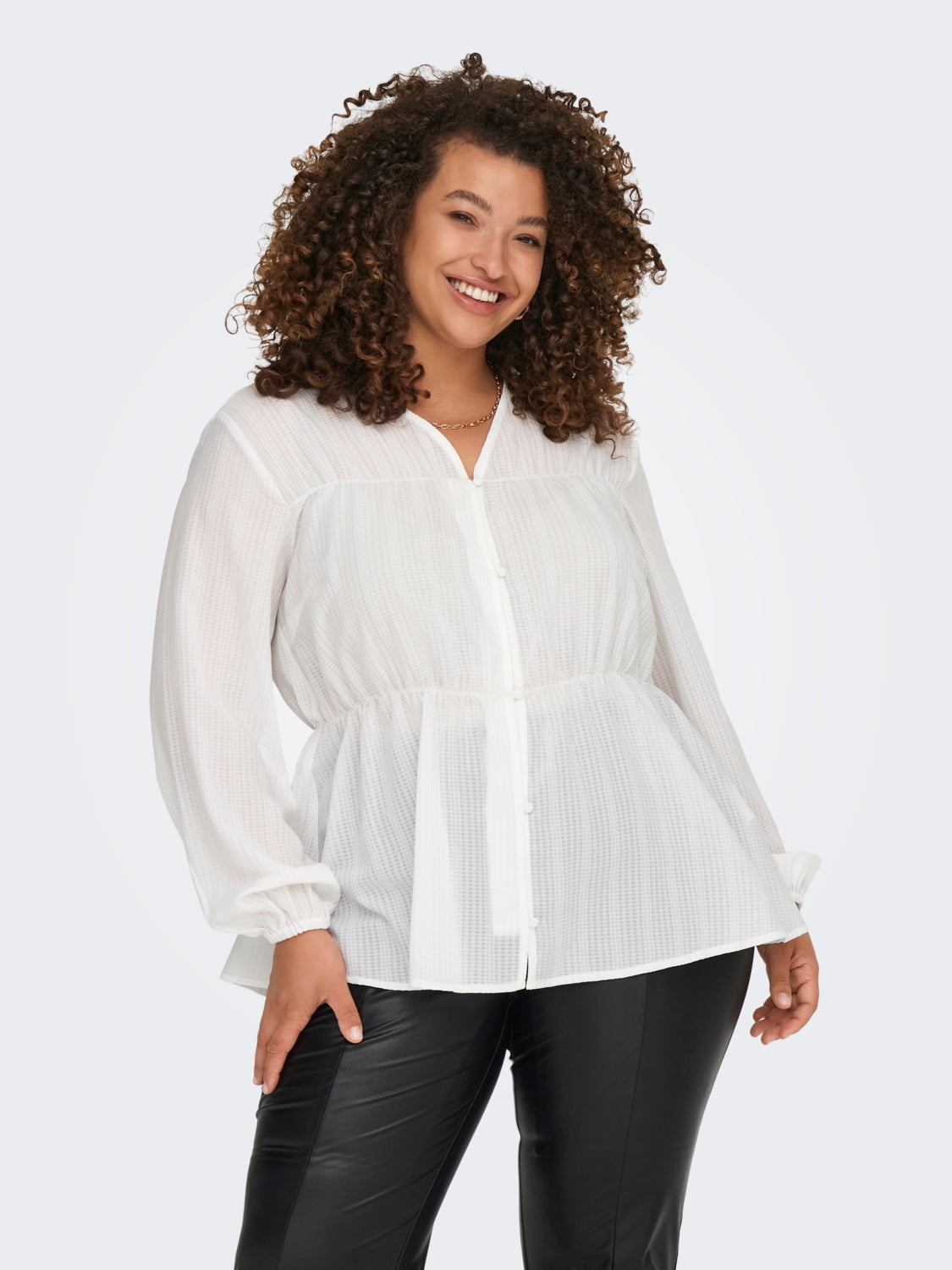 Curvy v-neck top