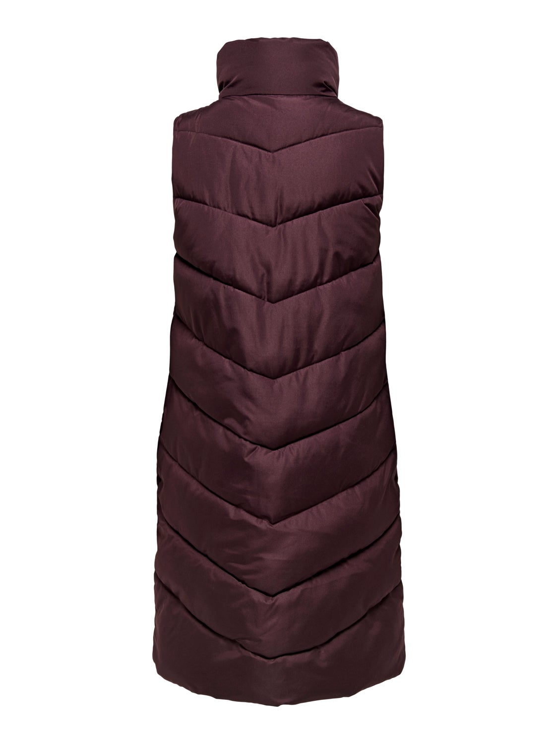 Long vest with high neck