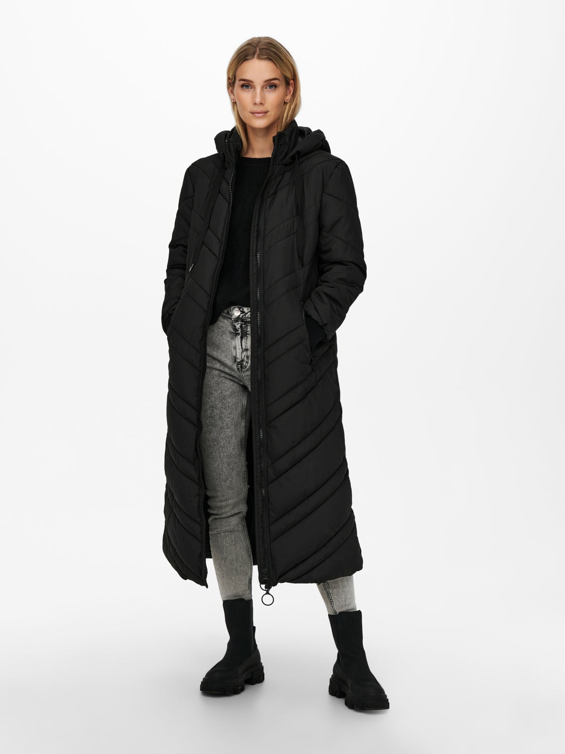 X-long padded hood Jacket