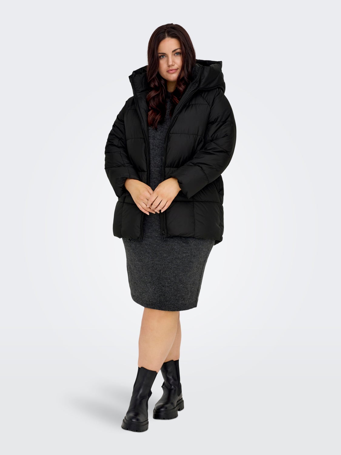 Curvy short puffer jacket