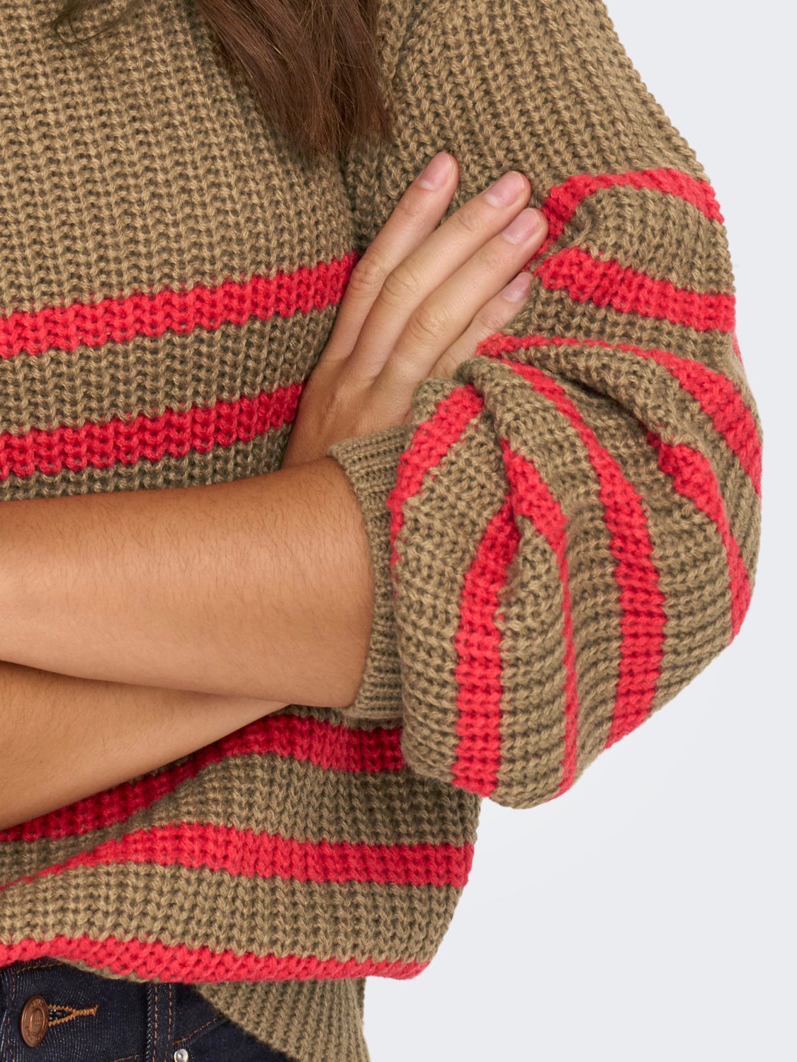 Striped knitted pullover