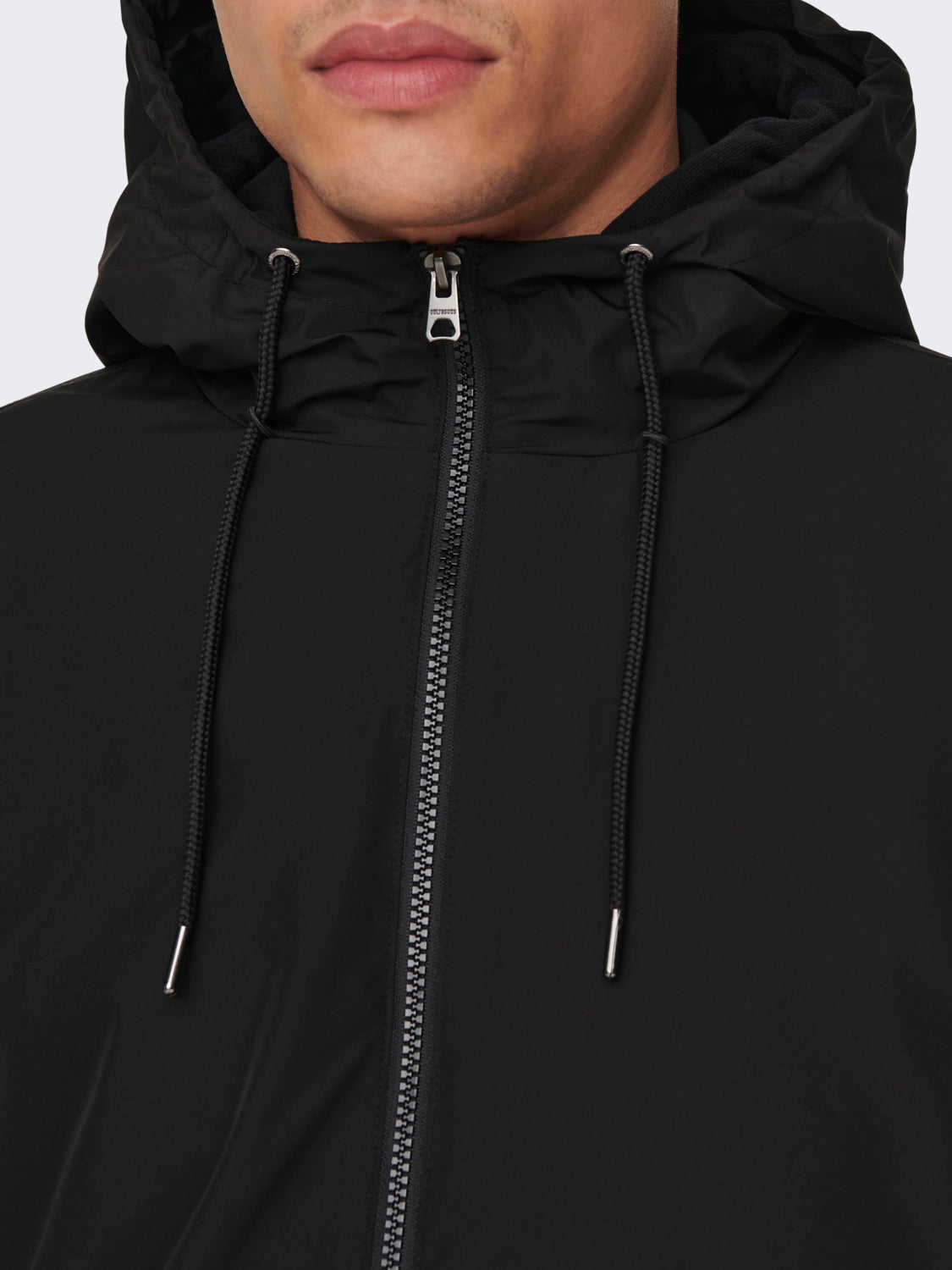Shell jacket with hood