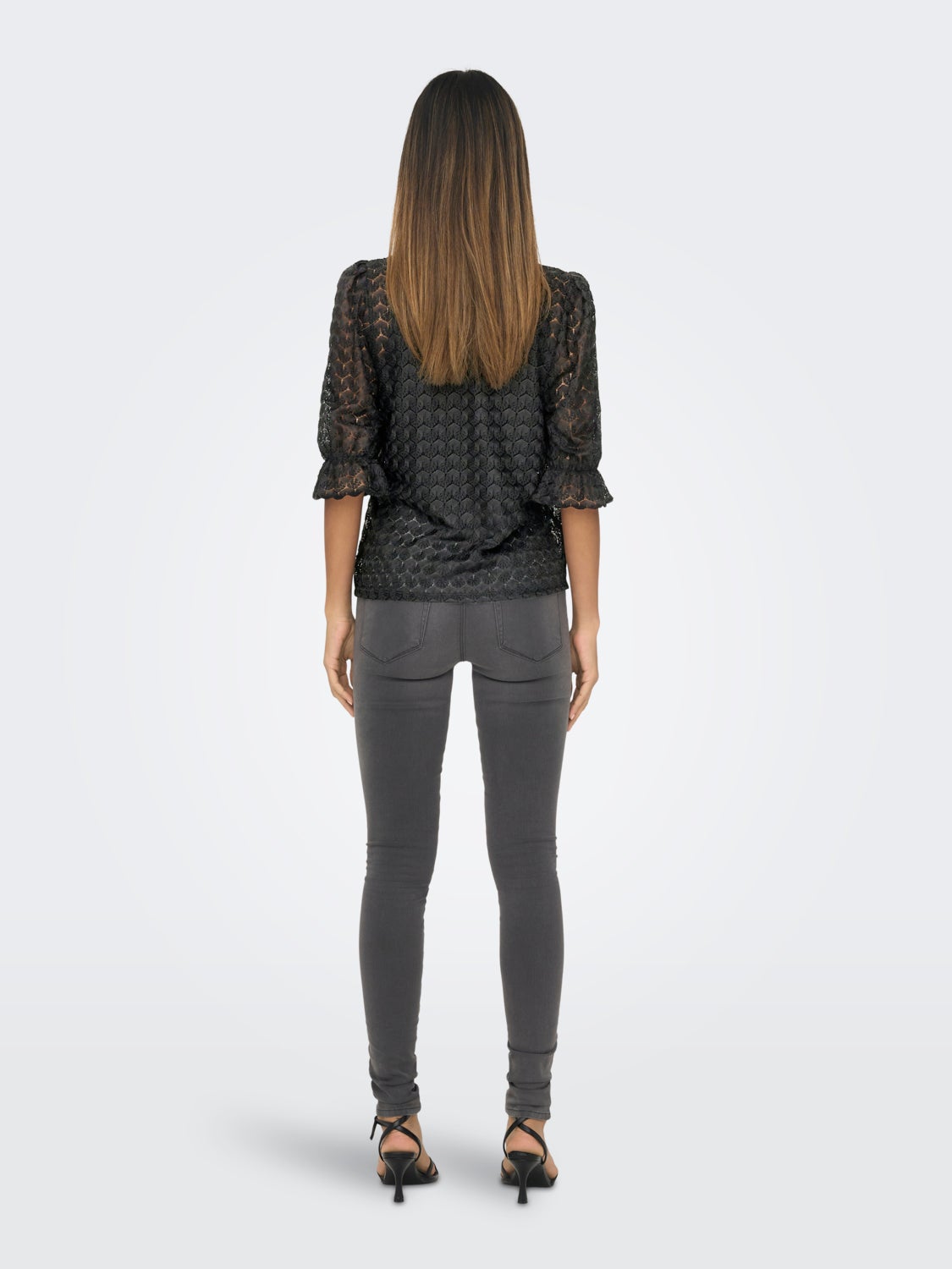 Regular Fit O-Neck Puff sleeves Top