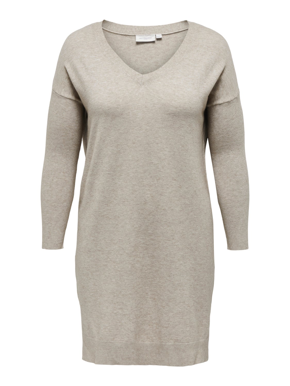 Curvy v-neck knitted dress