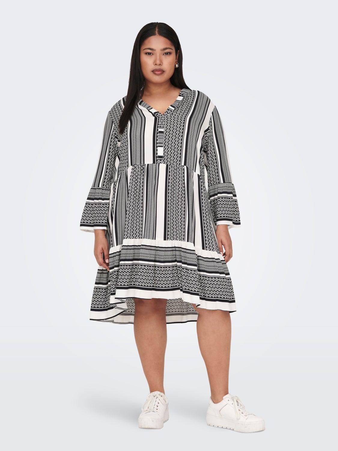 Curvy printed viscose Dress