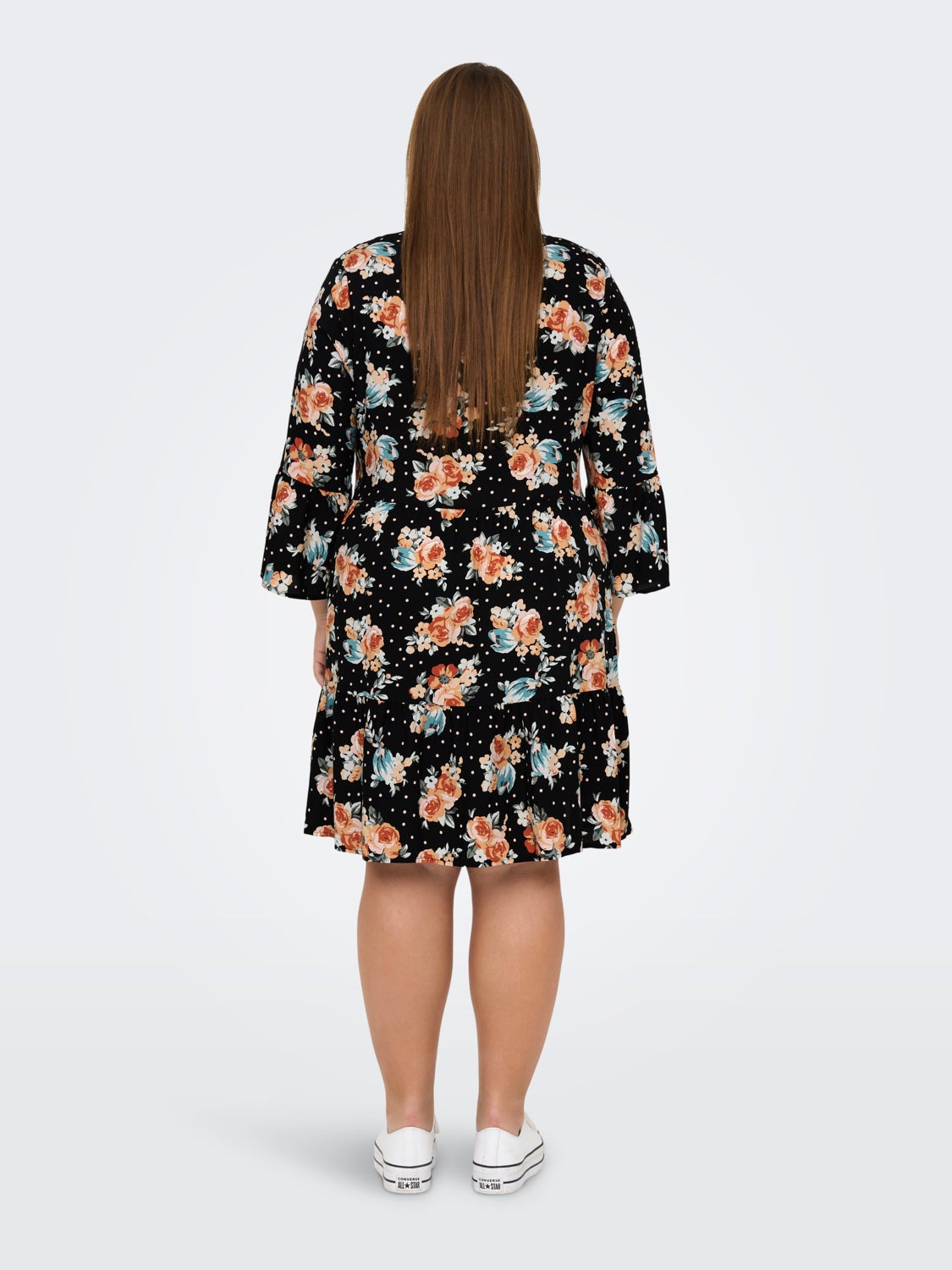 Curvy 3/4 Sleeve Tunic viscose Dress