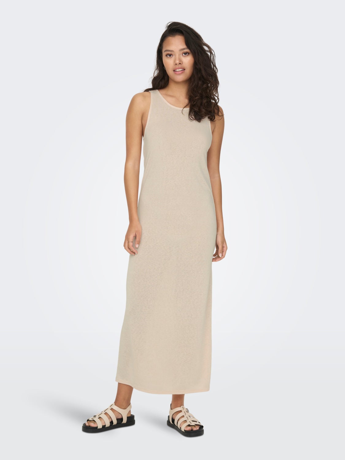 O-Neck Maxi Dress
