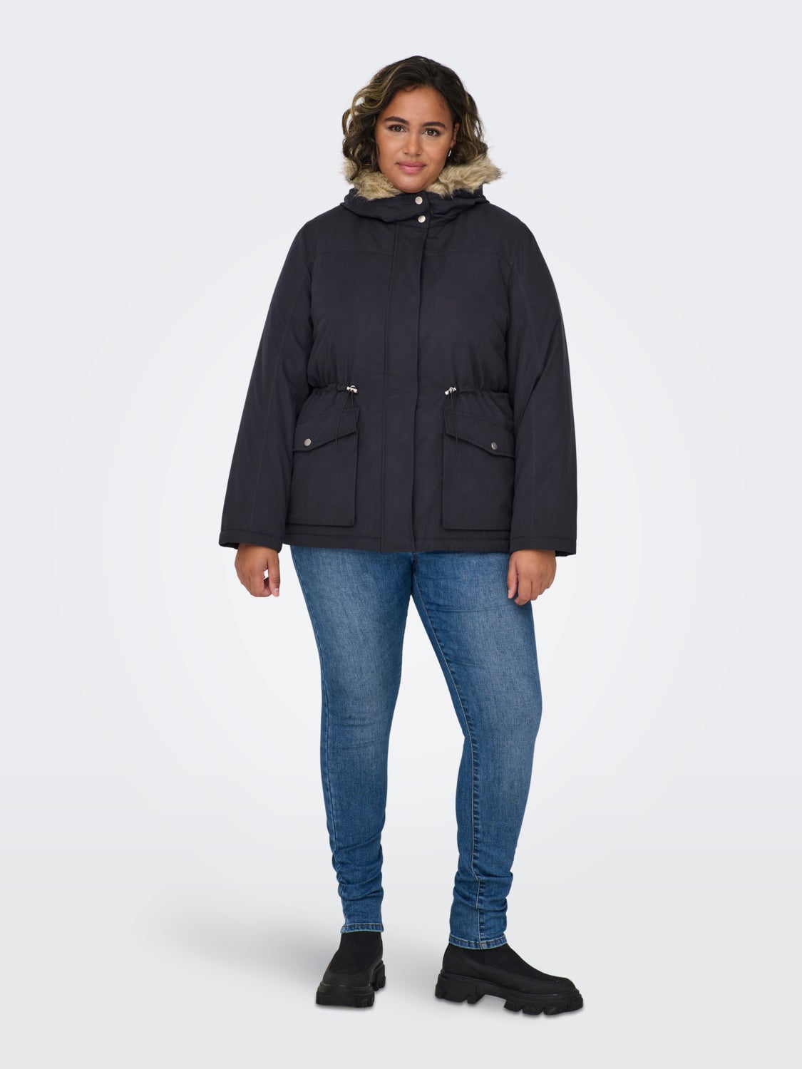 Curvy parka jacket