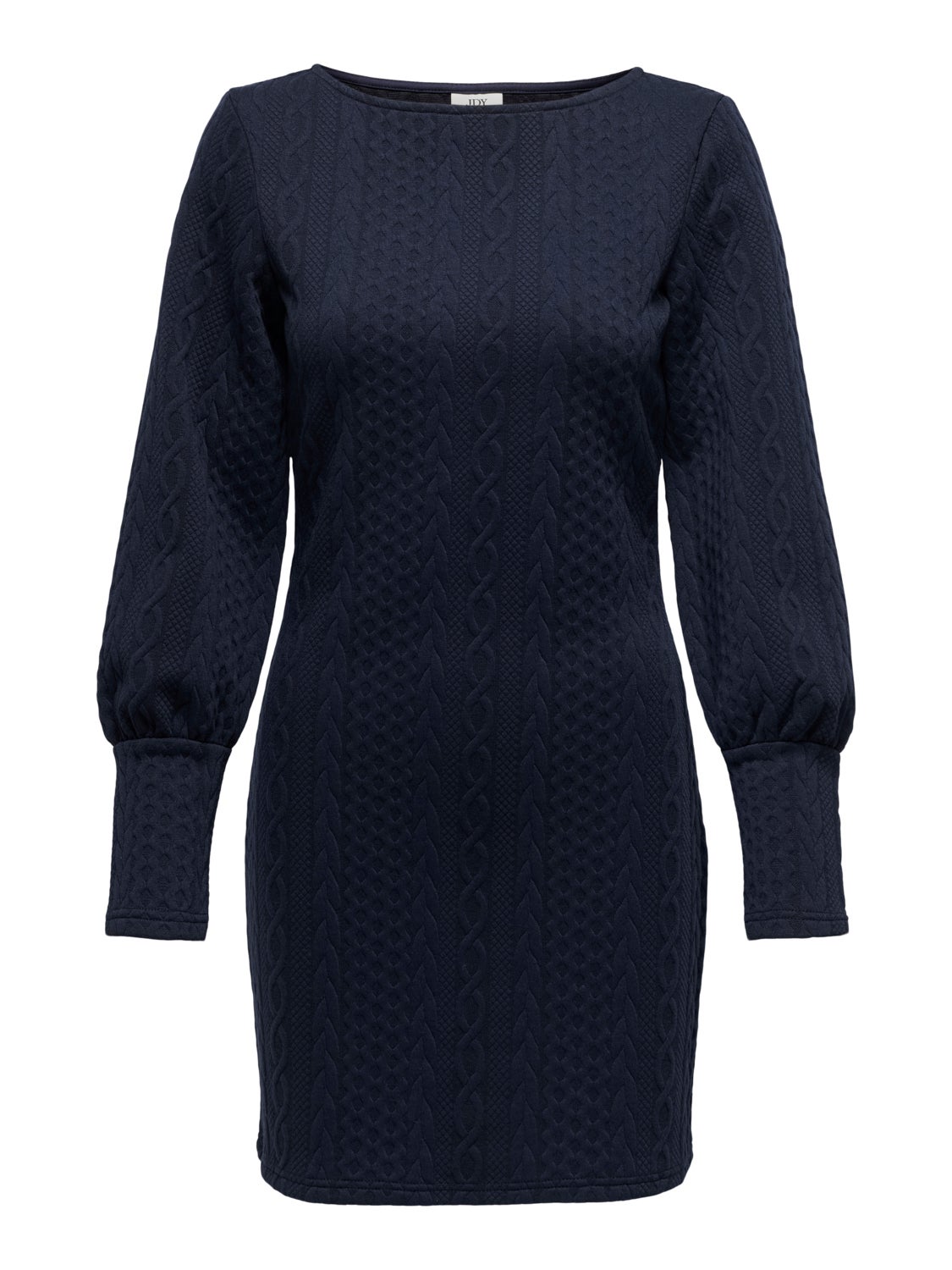 MINI O-NECK DRESS WITH LONG SLEEVES