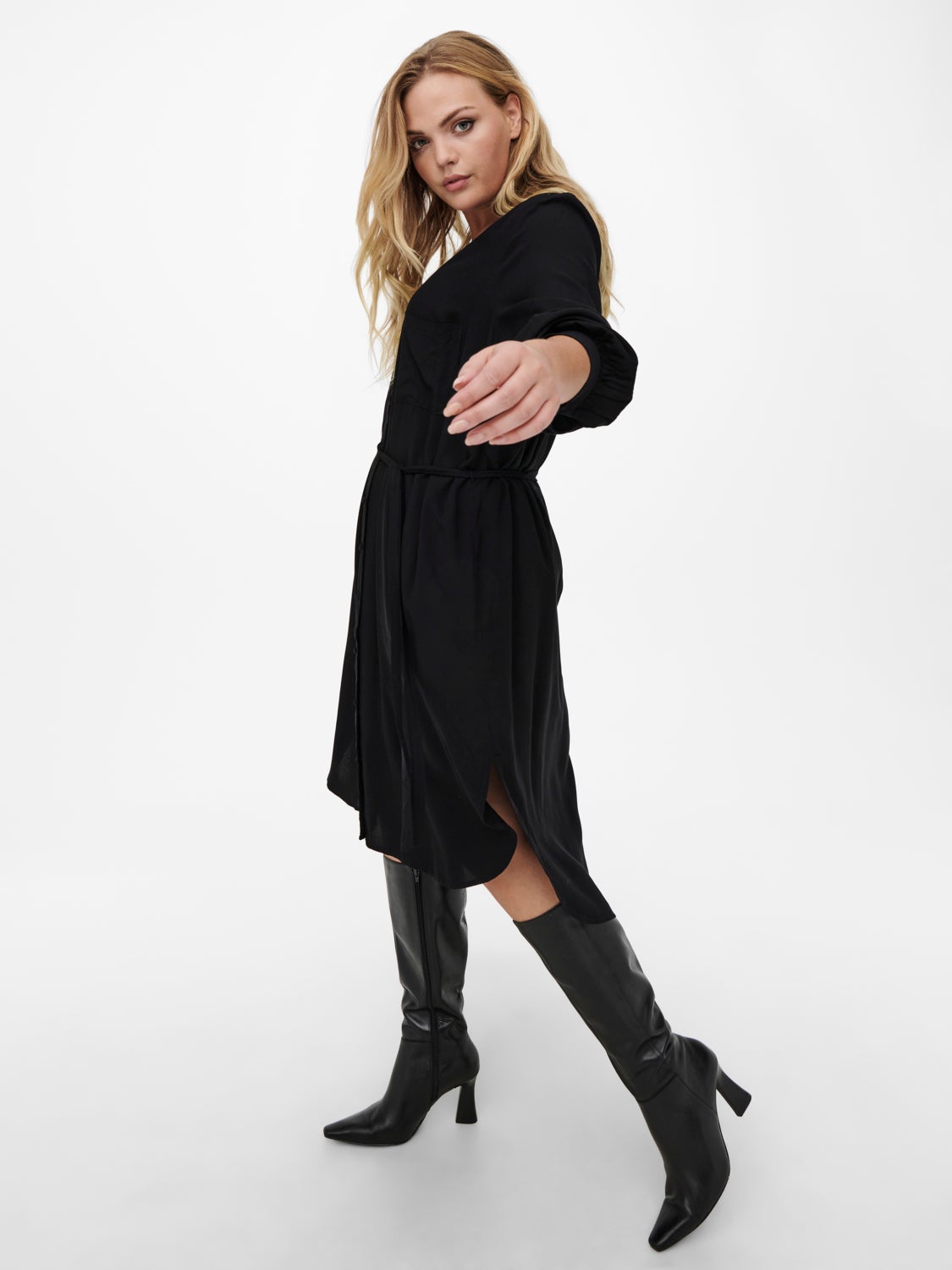 Curvy viscose Shirt dress
