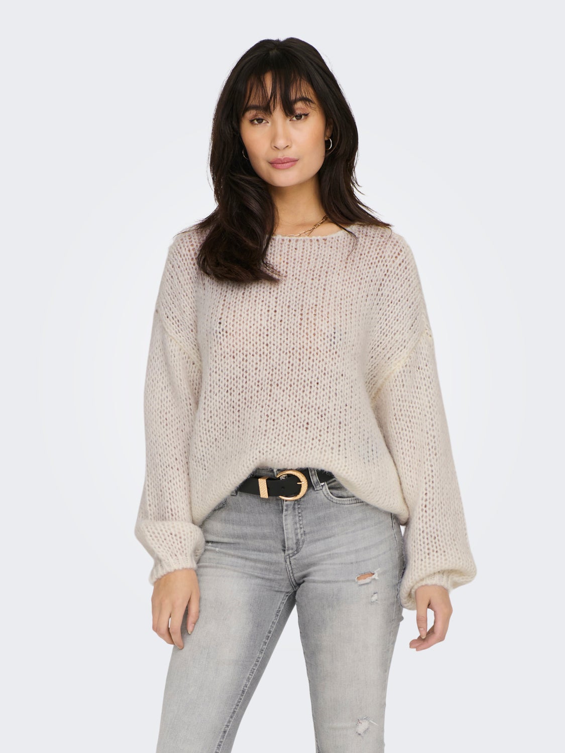 O-neck Solid colored Knitted Pullover