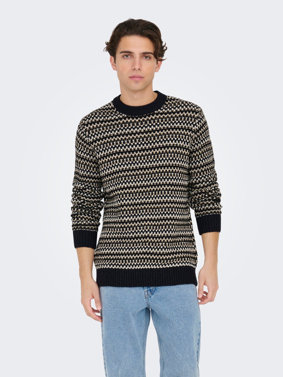 Crewneck knitted pullover
