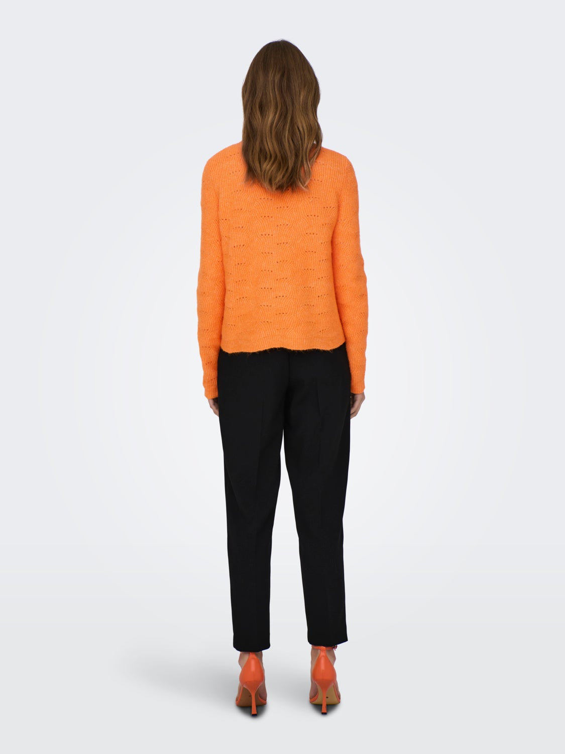 o-hals Solid colored Knitted Pullover