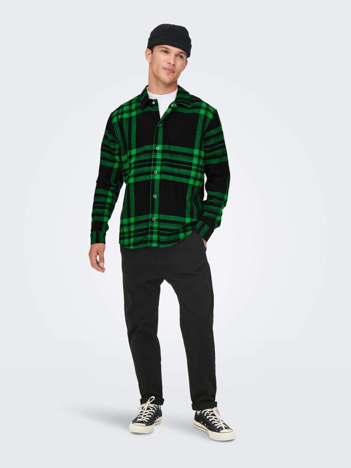 Chino pants with turn-up