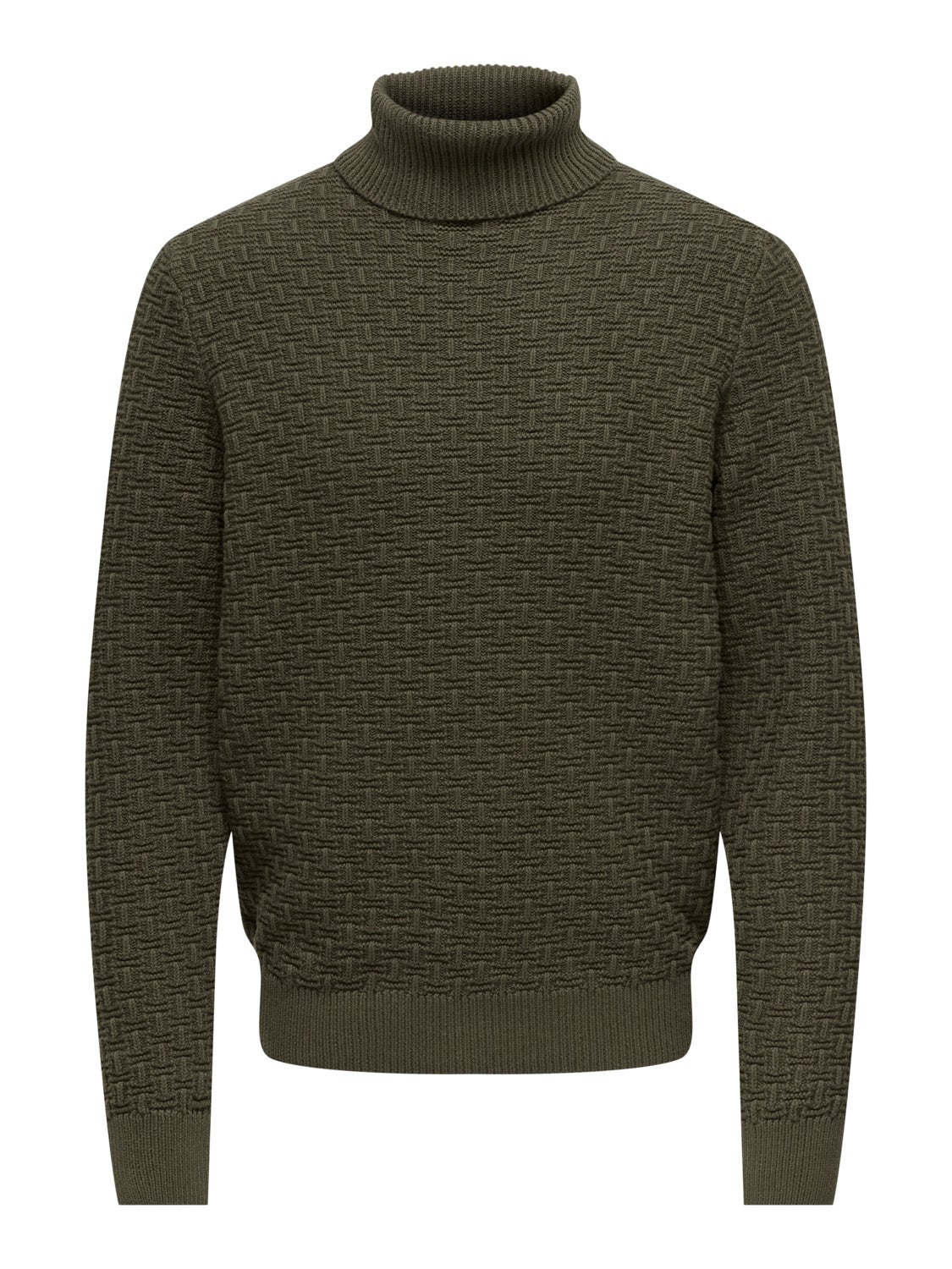 Roll neck knitted pullover