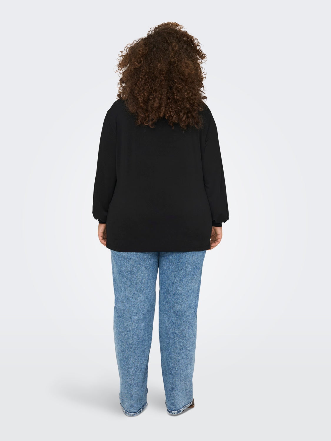 Curvy balloon sleeve top