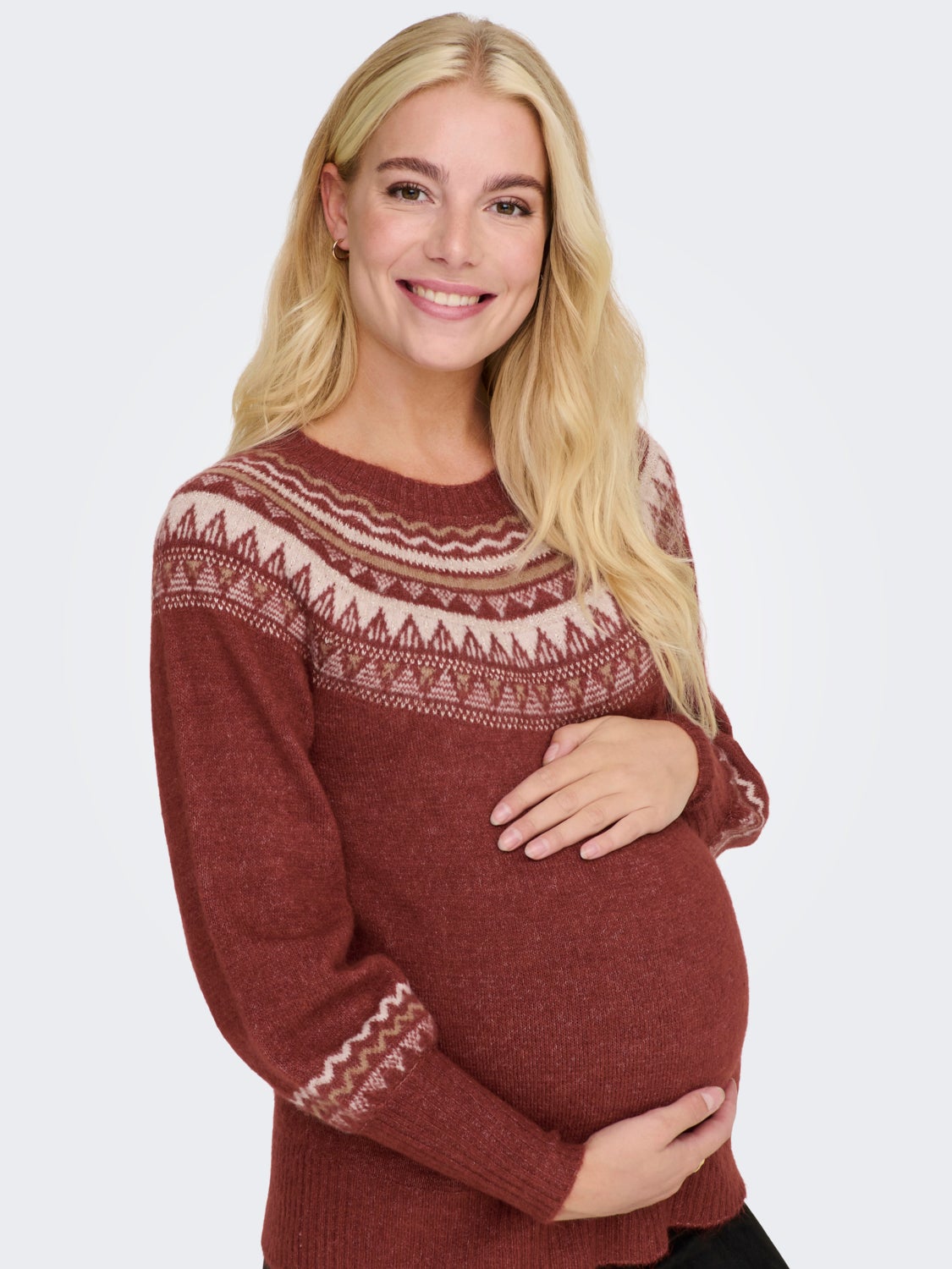 Mama Pattern Knitted Pullover