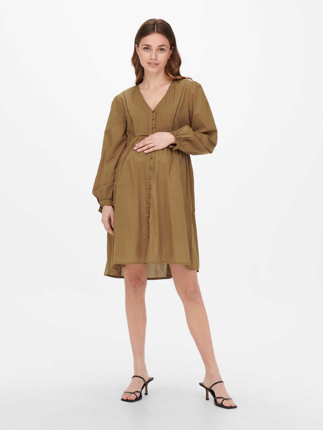 Mama 3/4 sleeved V-neck Dress