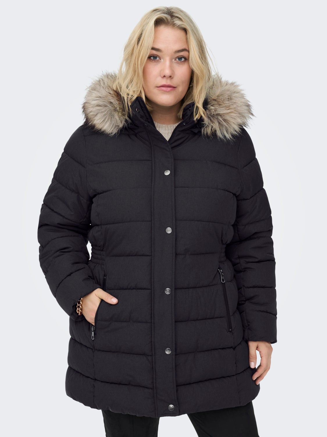 Curvy long Quilted jacket
