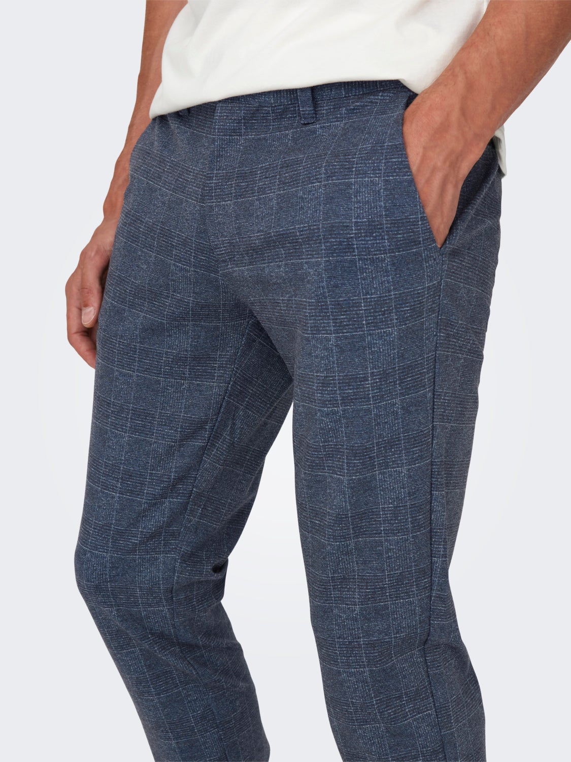 Checkered chinos