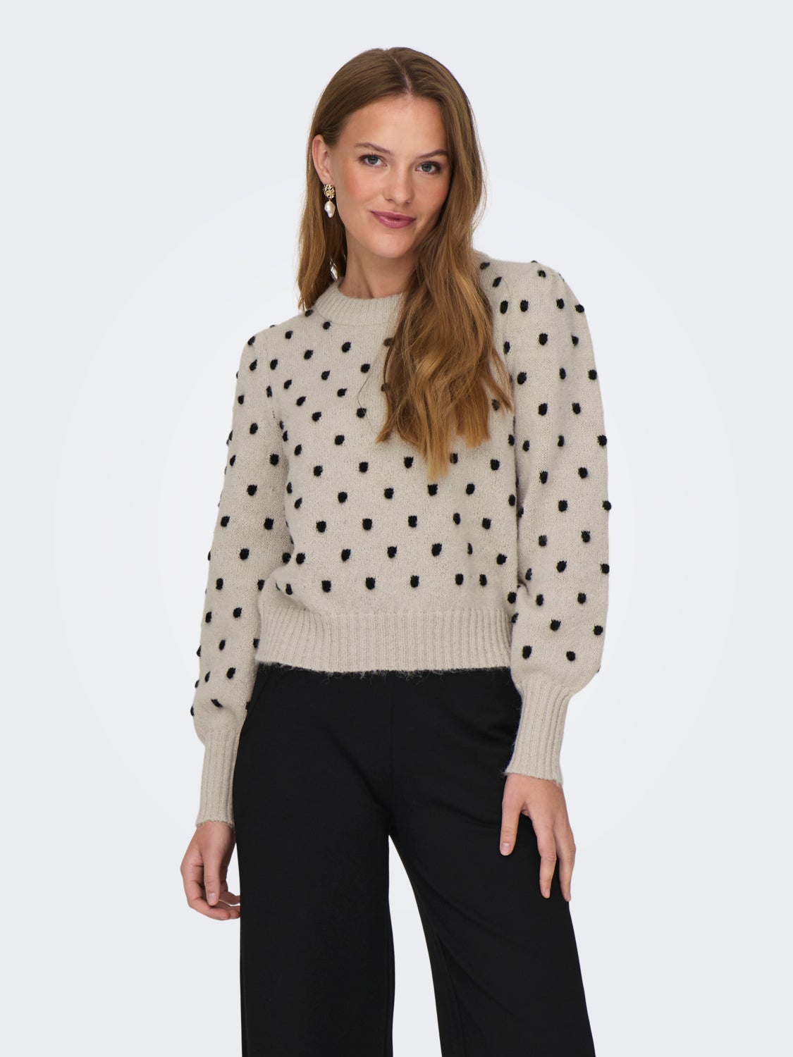 O-neck knitted pullover