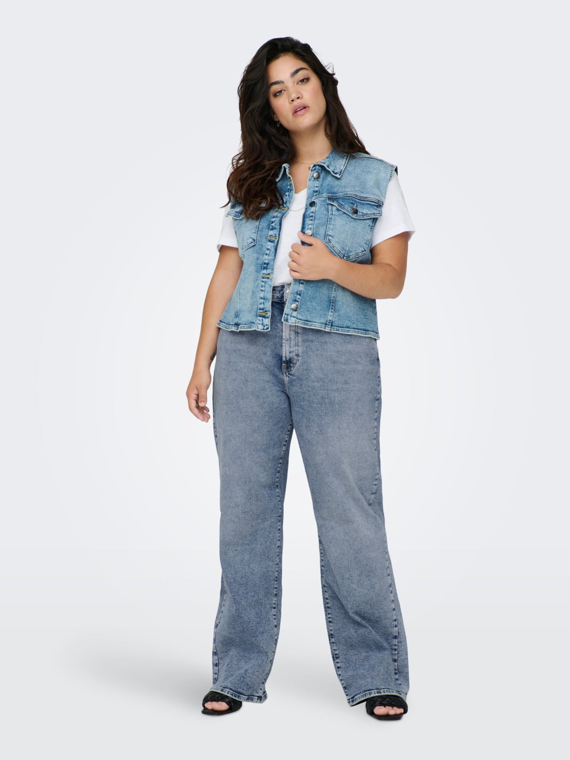 Curvy CARHope wide high waisted jeans