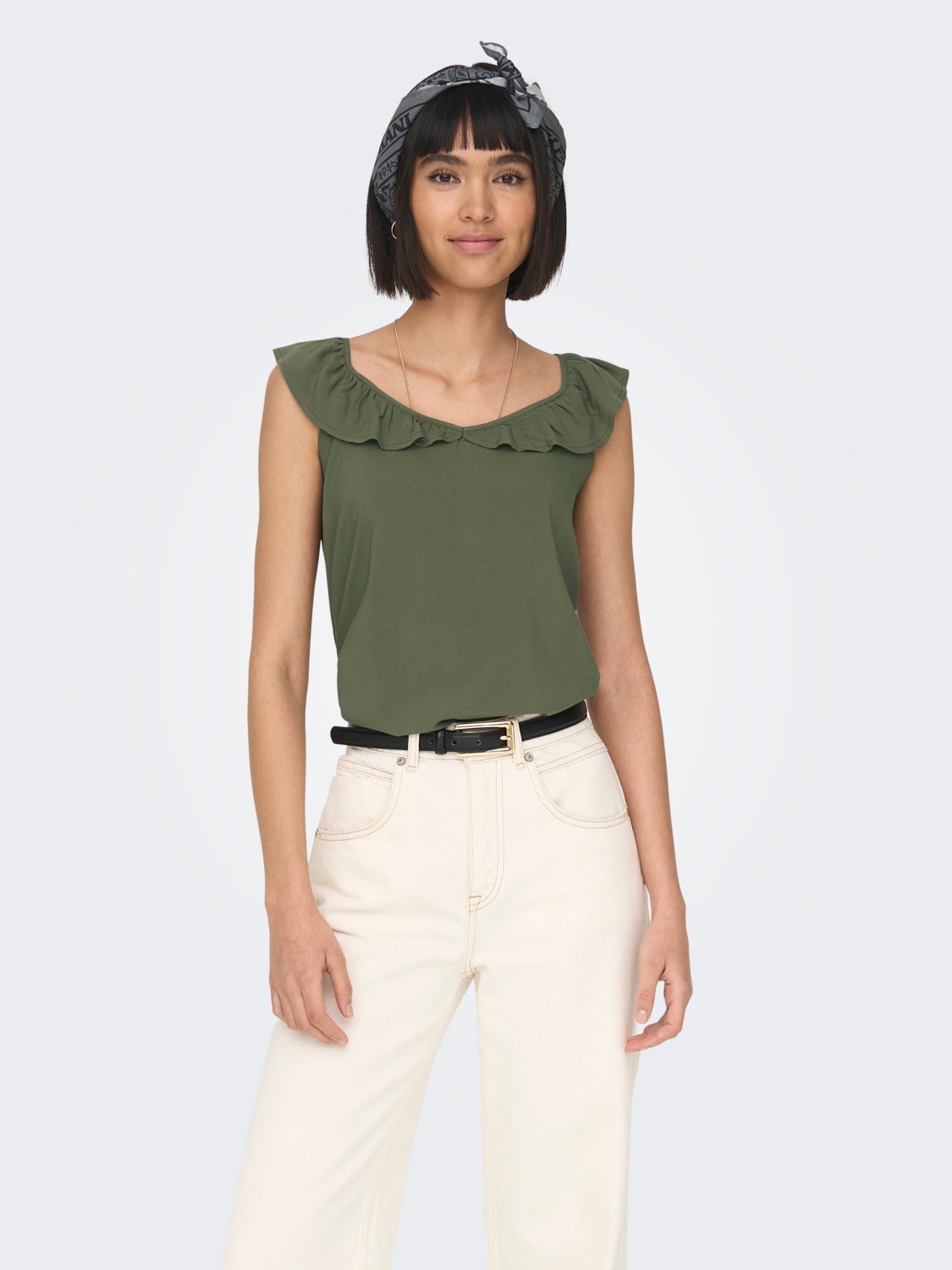 V-Neck Frill Top