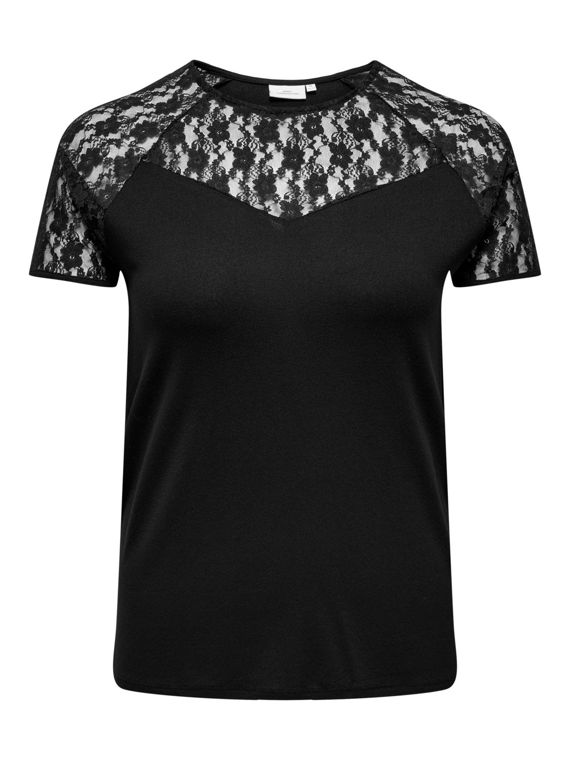 Curvy lace detail top