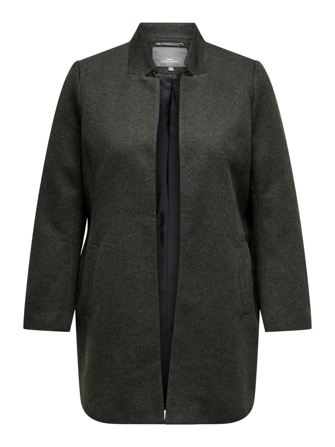 Curvy blazer with spread collar