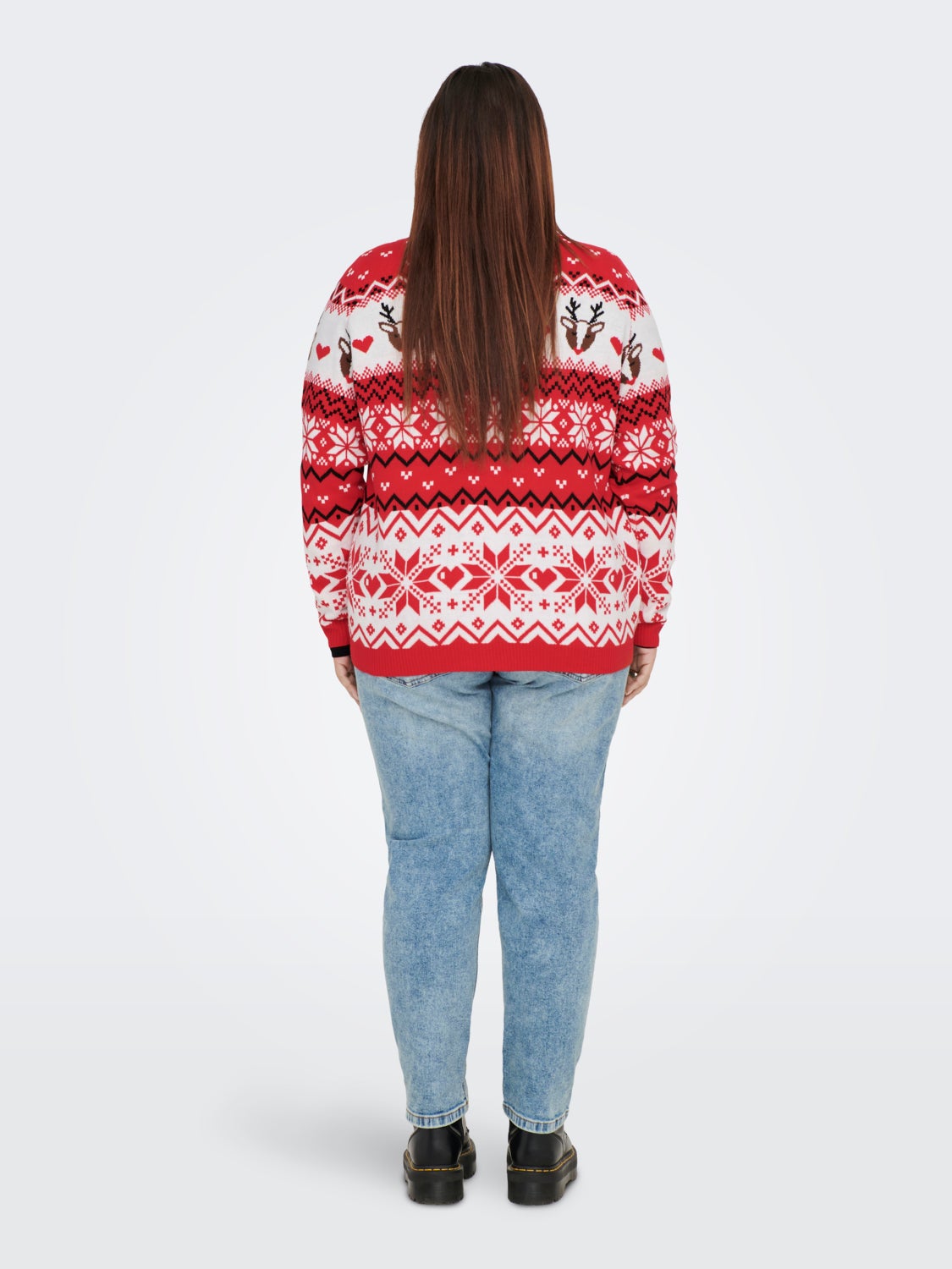 Curvy christmas knitted pullover