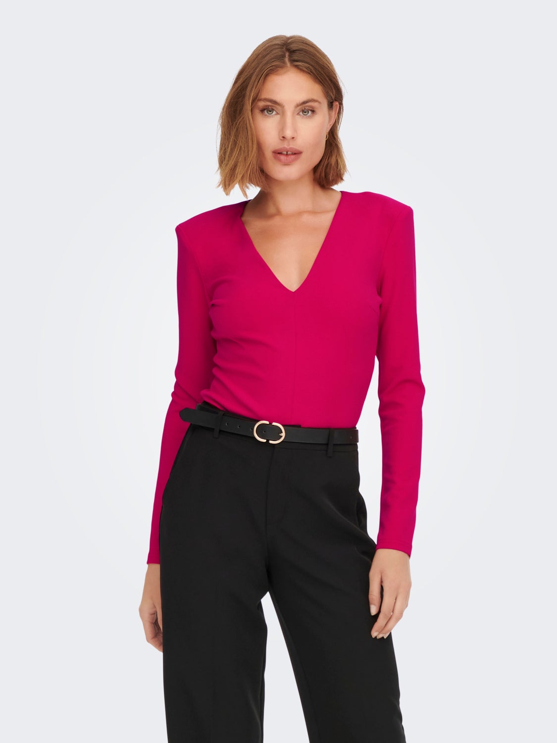 Long sleeved v-neck Bodysuit