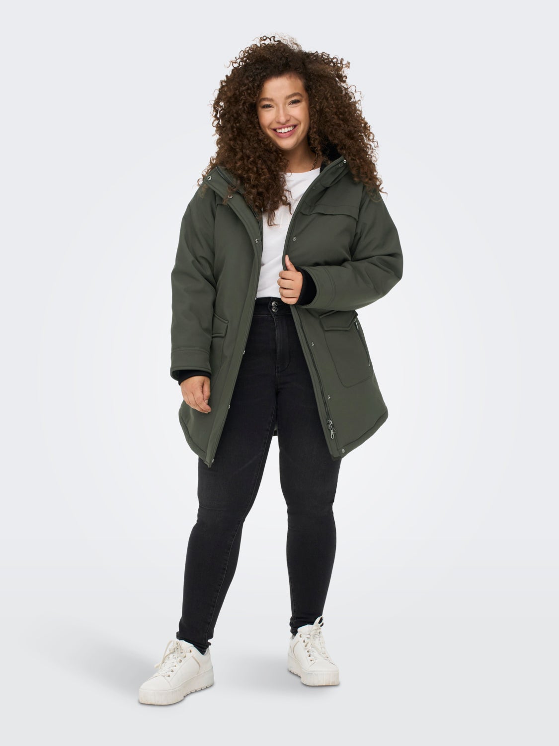 Curvy lined Parka
