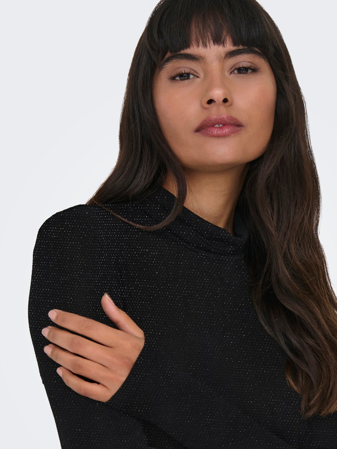 High neck glitter top