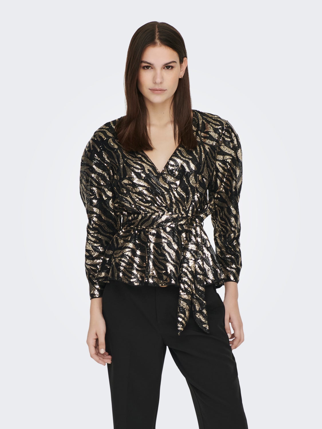 Sequin wrap Top