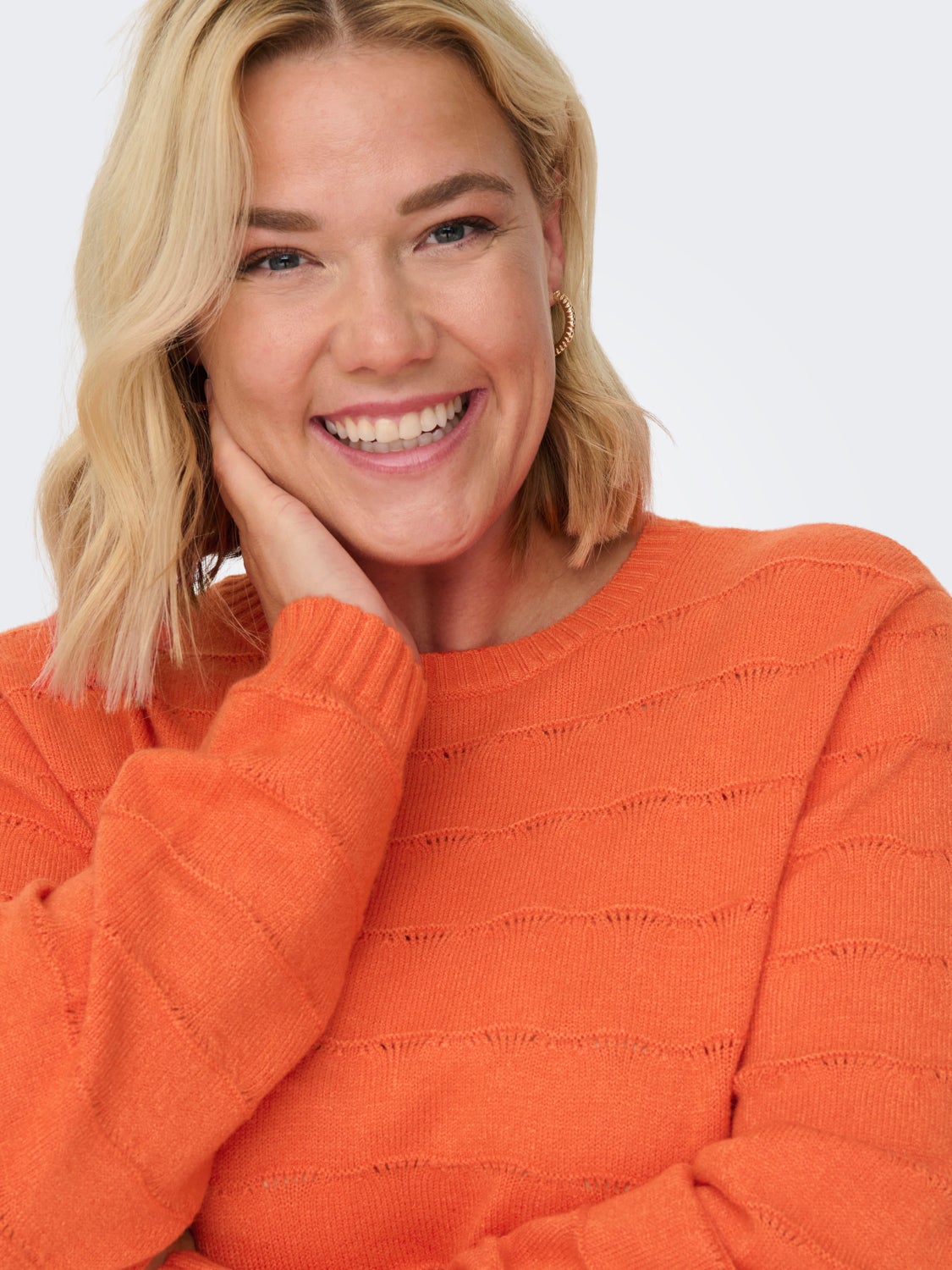 Curvy o-hals sweatshirt