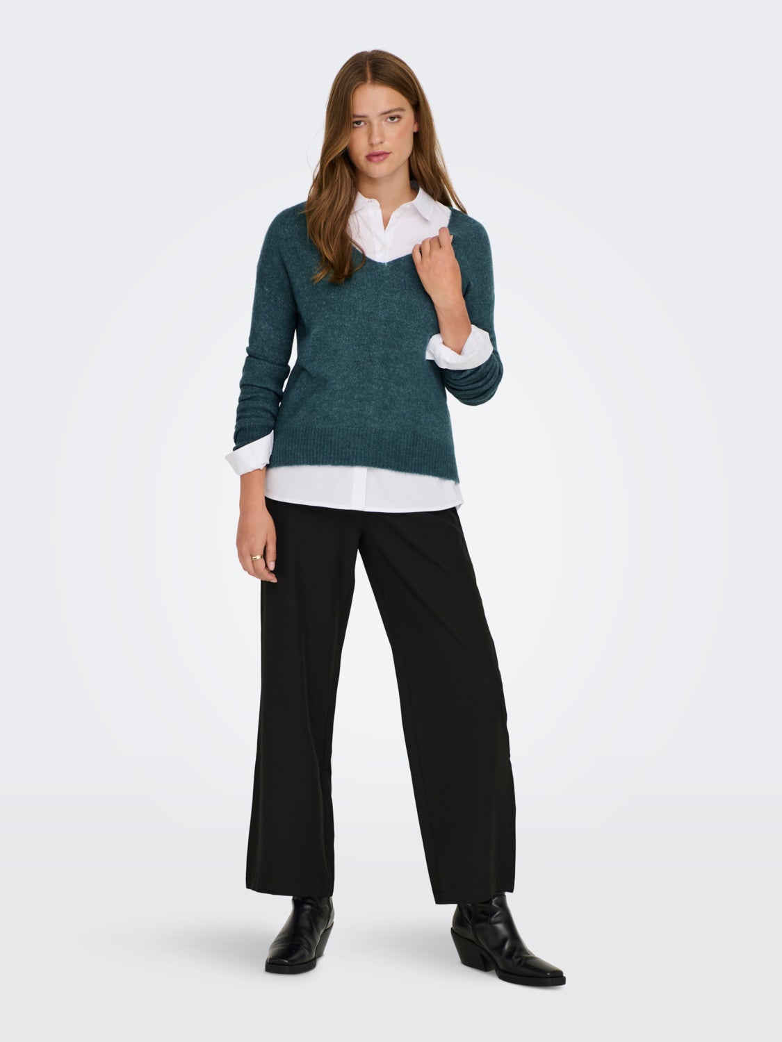 V-neck Knitted Pullover