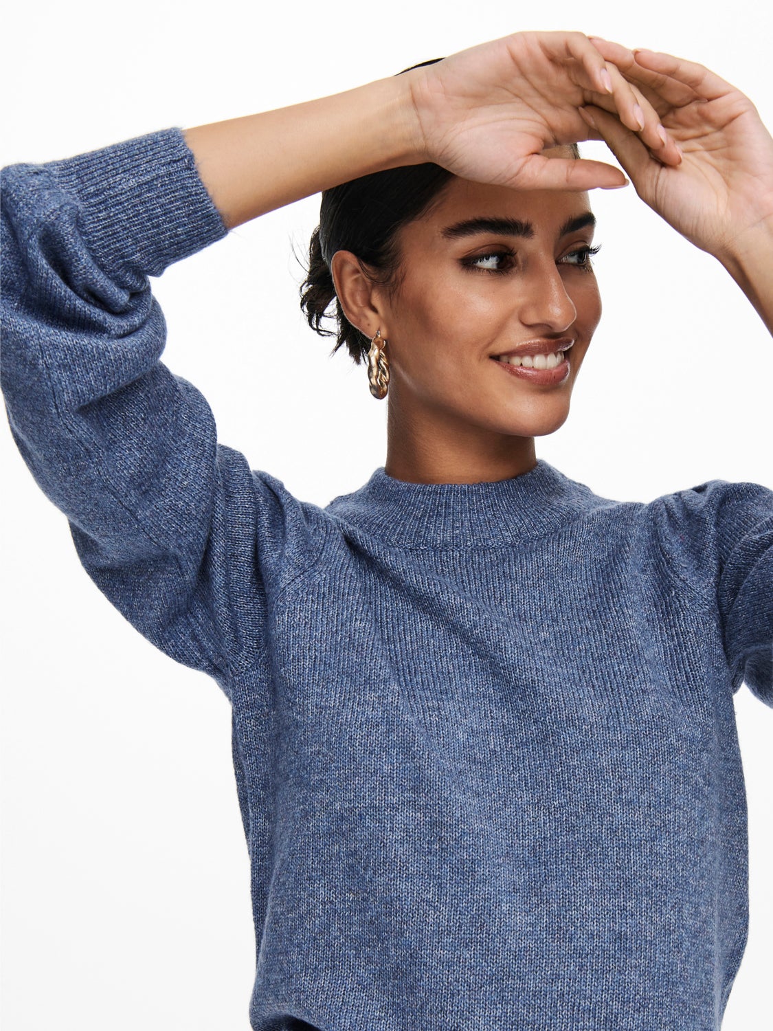 High neck knitted pullover