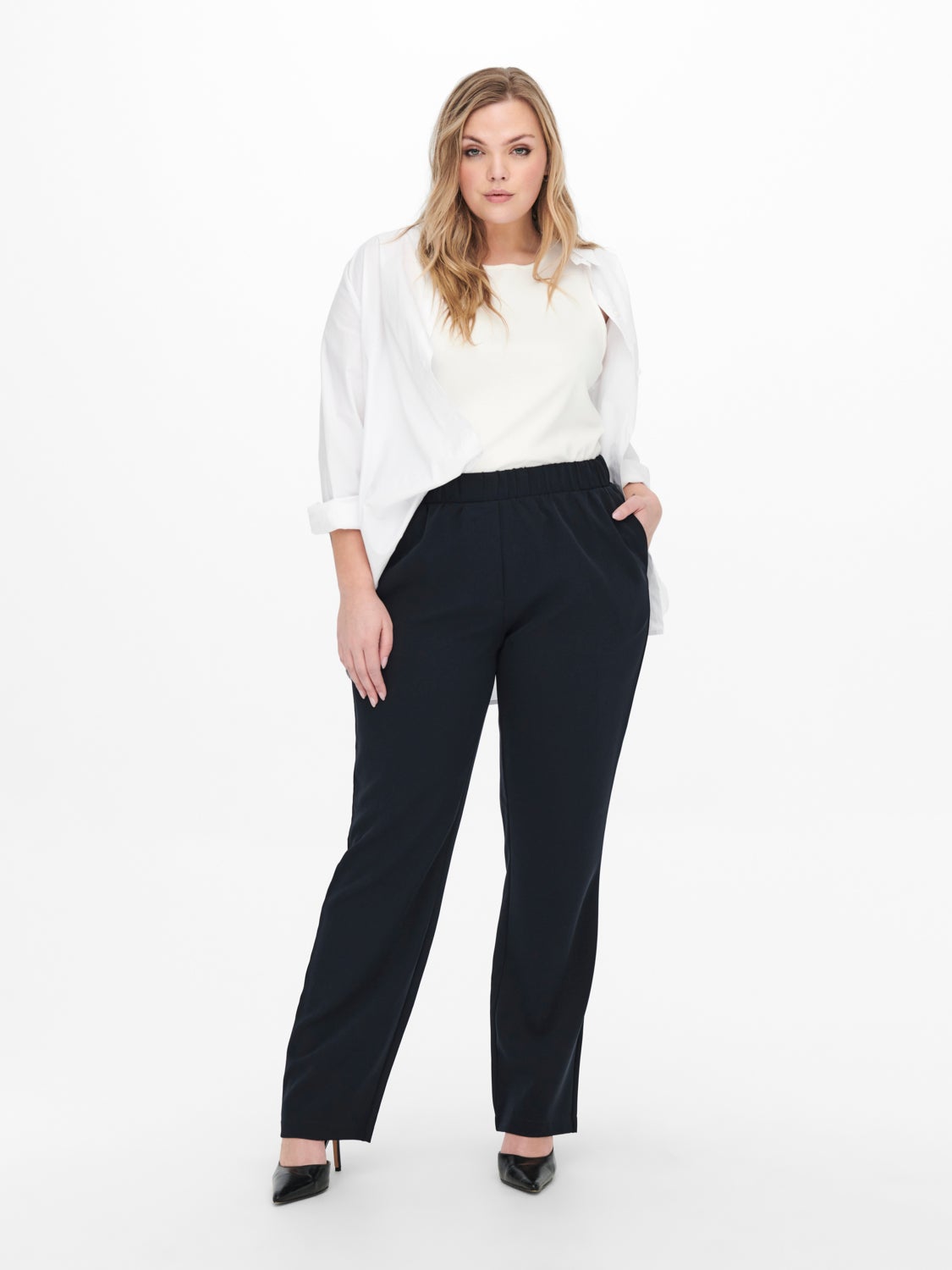 Curvy Pull Up Trousers