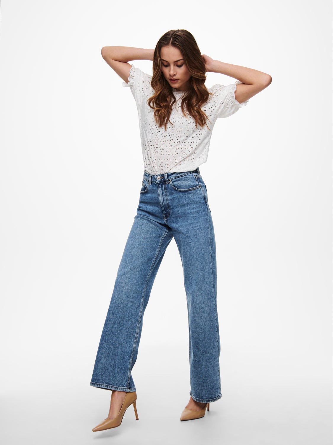 ONLJuicy life wide high waisted jeans