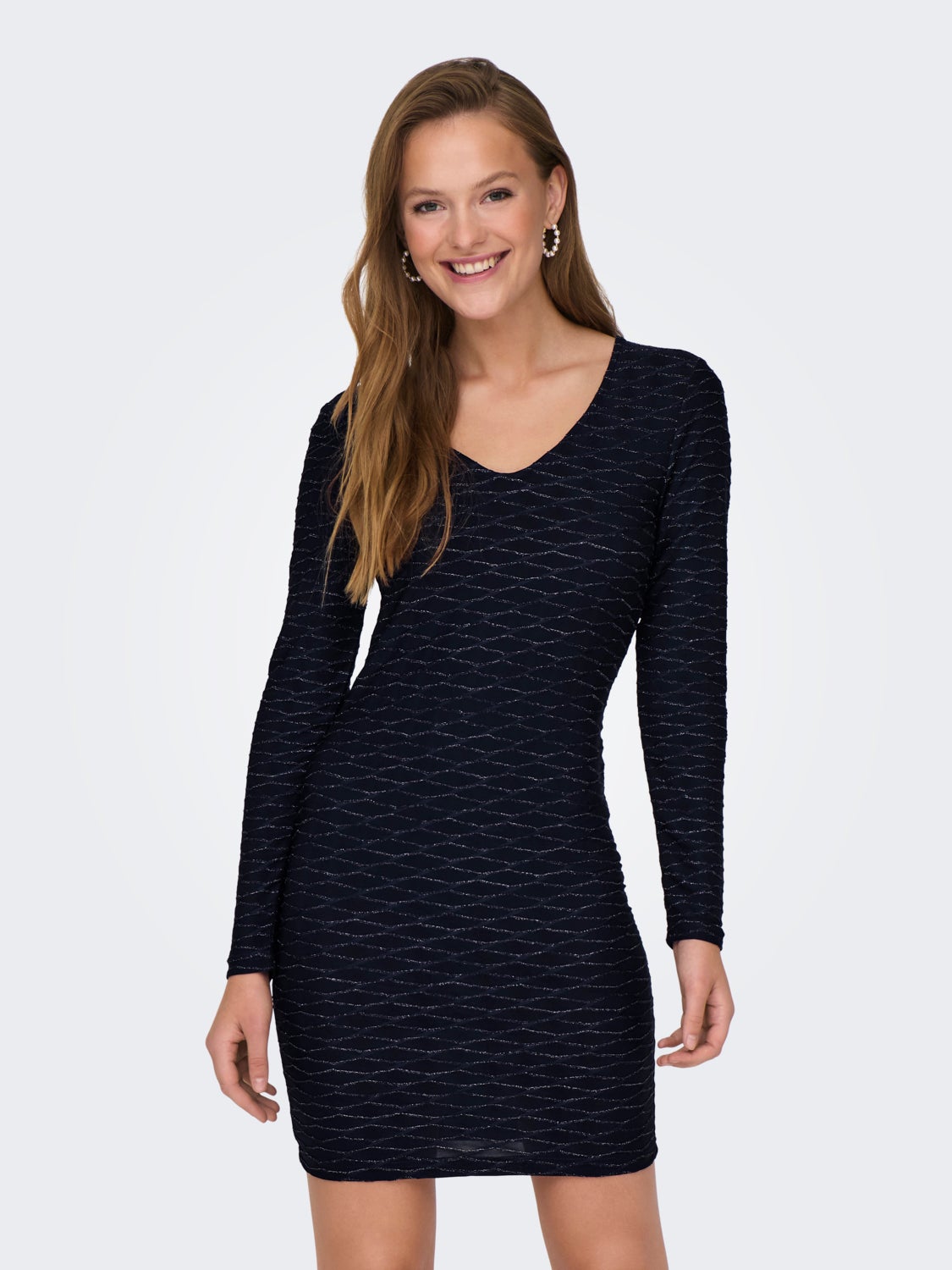 Mini slim dress with glitter