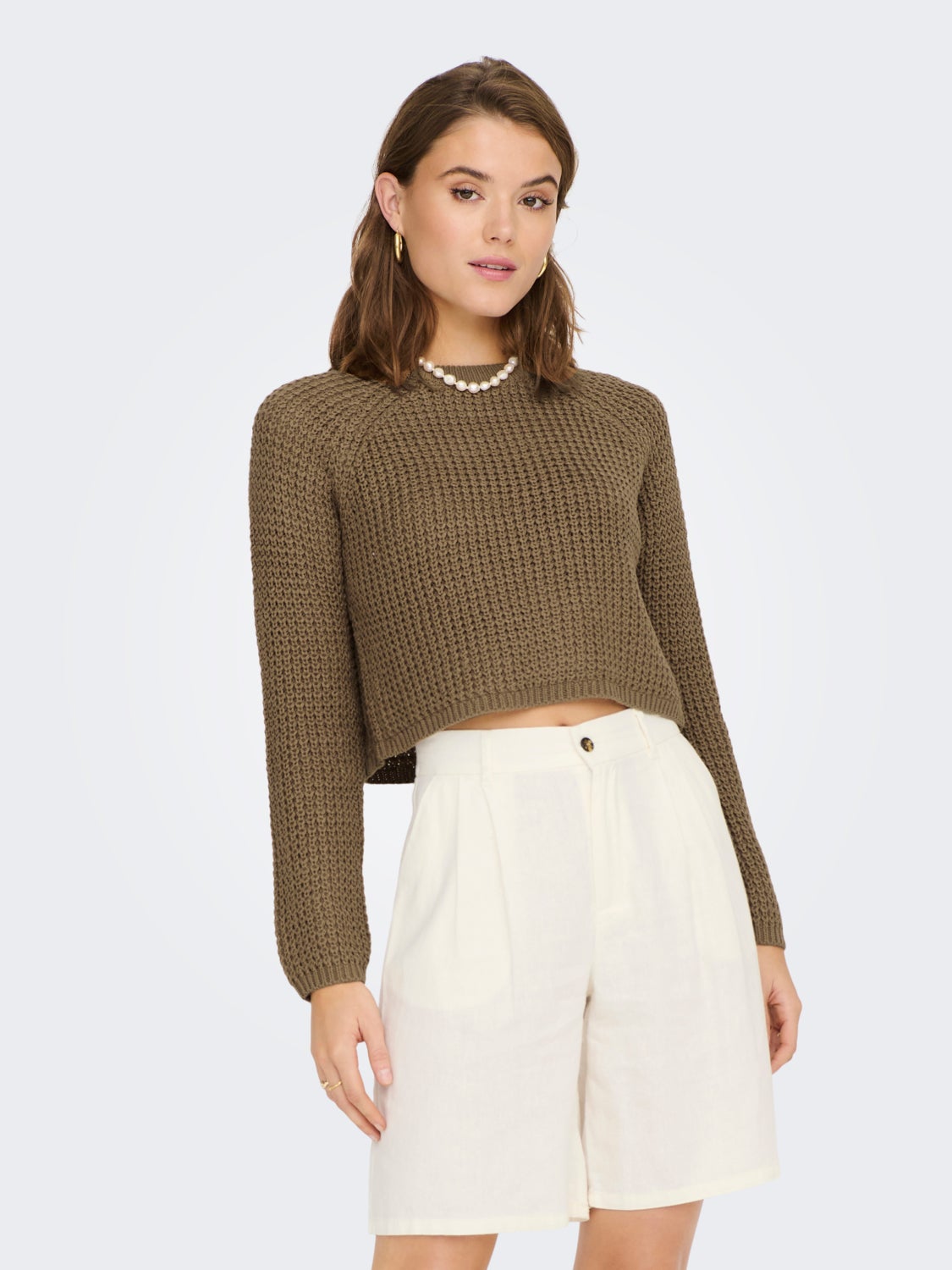 Cropped Knitted Pullover