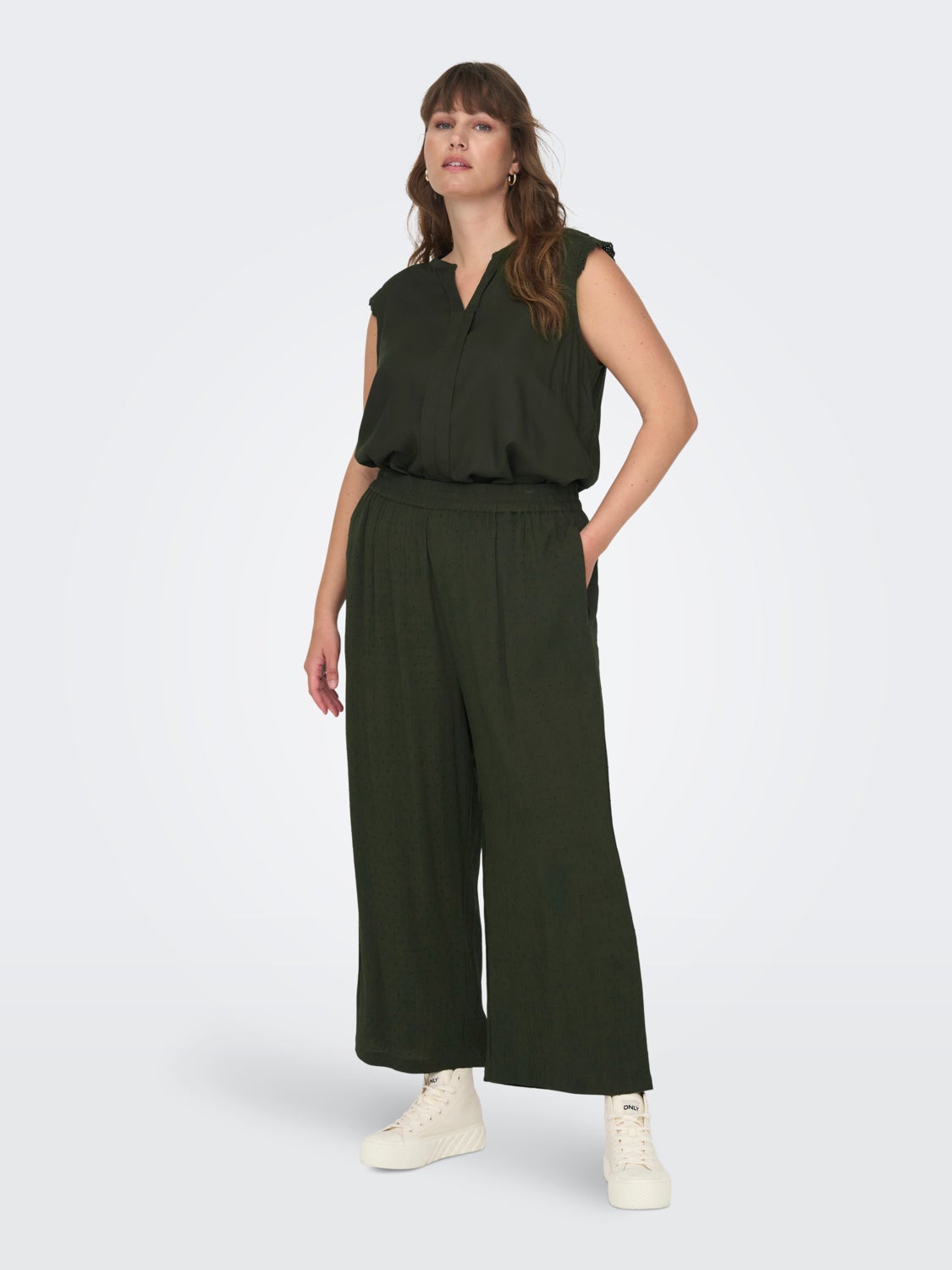Curvy culotte pants