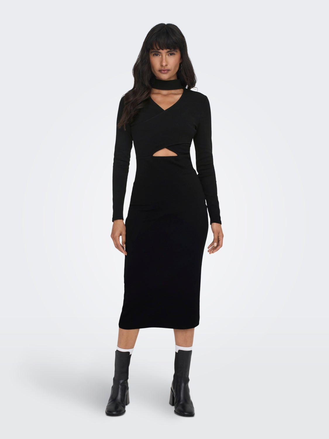 Midi v-neck dress